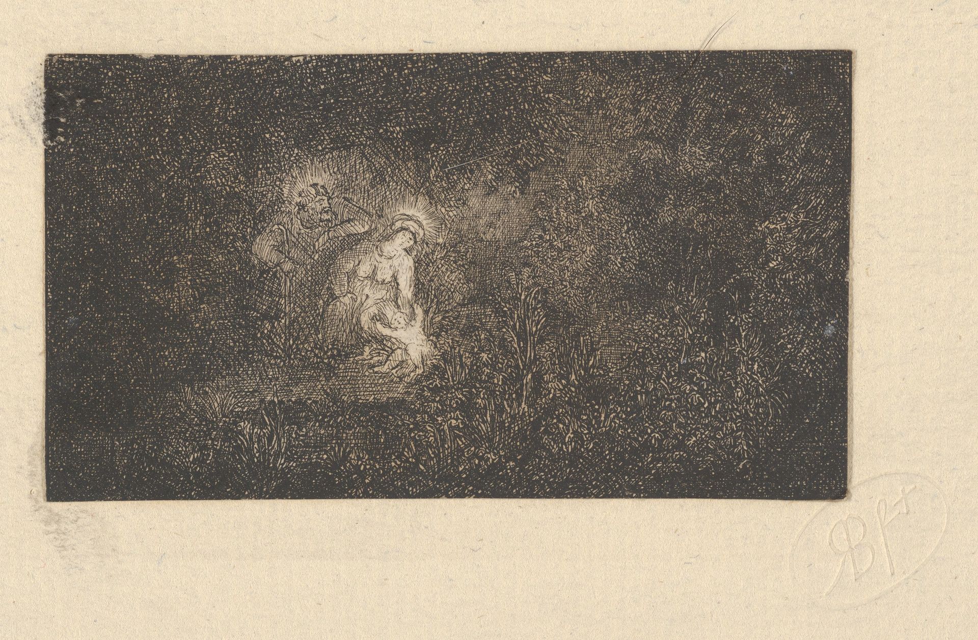 La Sainte Famille au Repos (The Holy Family at Rest) by Rodolphe Bresdin