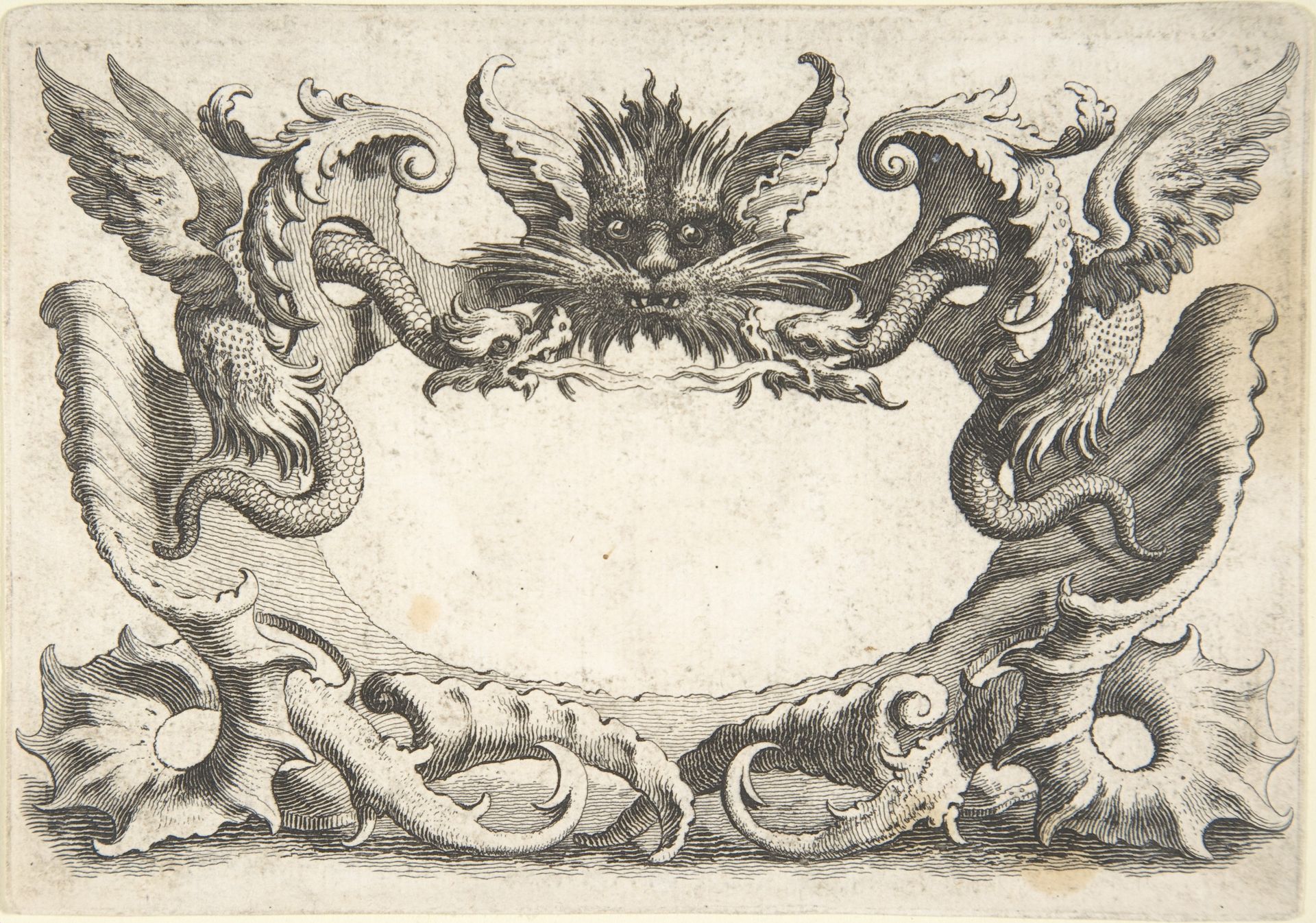 Design for ornamental cartouche by Quentin Pierre Chedel