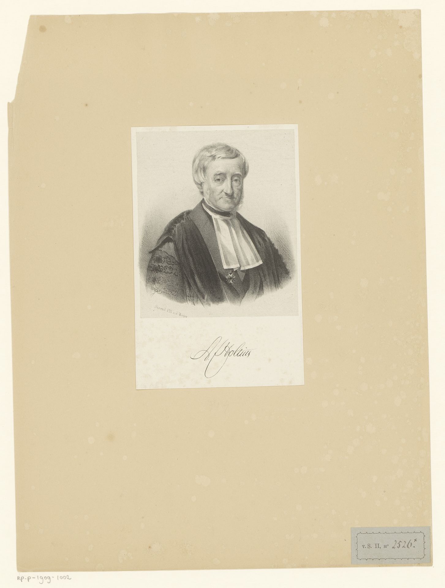 Portret van Adrianus Catharinus Holtius by Pieter Wilhelmus van de Weijer