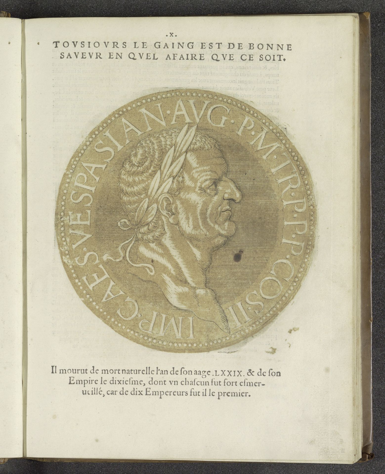Portret van keizer Vespasianus by Joos Gietleughen