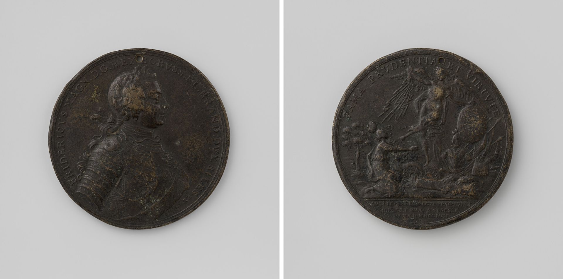 Overwinning van Frederik II van Pruisen op de Oostenrijkers bij Praag by Johan George Holtzhey