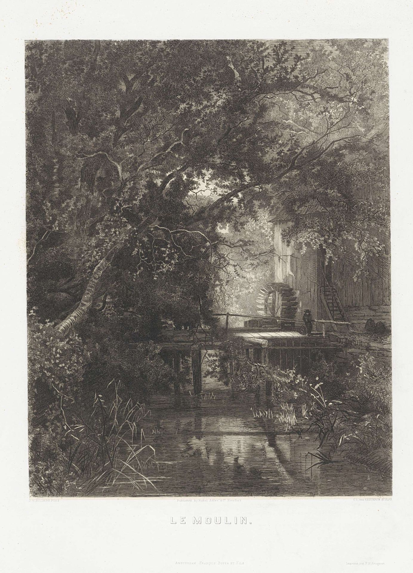 Watermolen by Christiaan Lodewijk van Kesteren