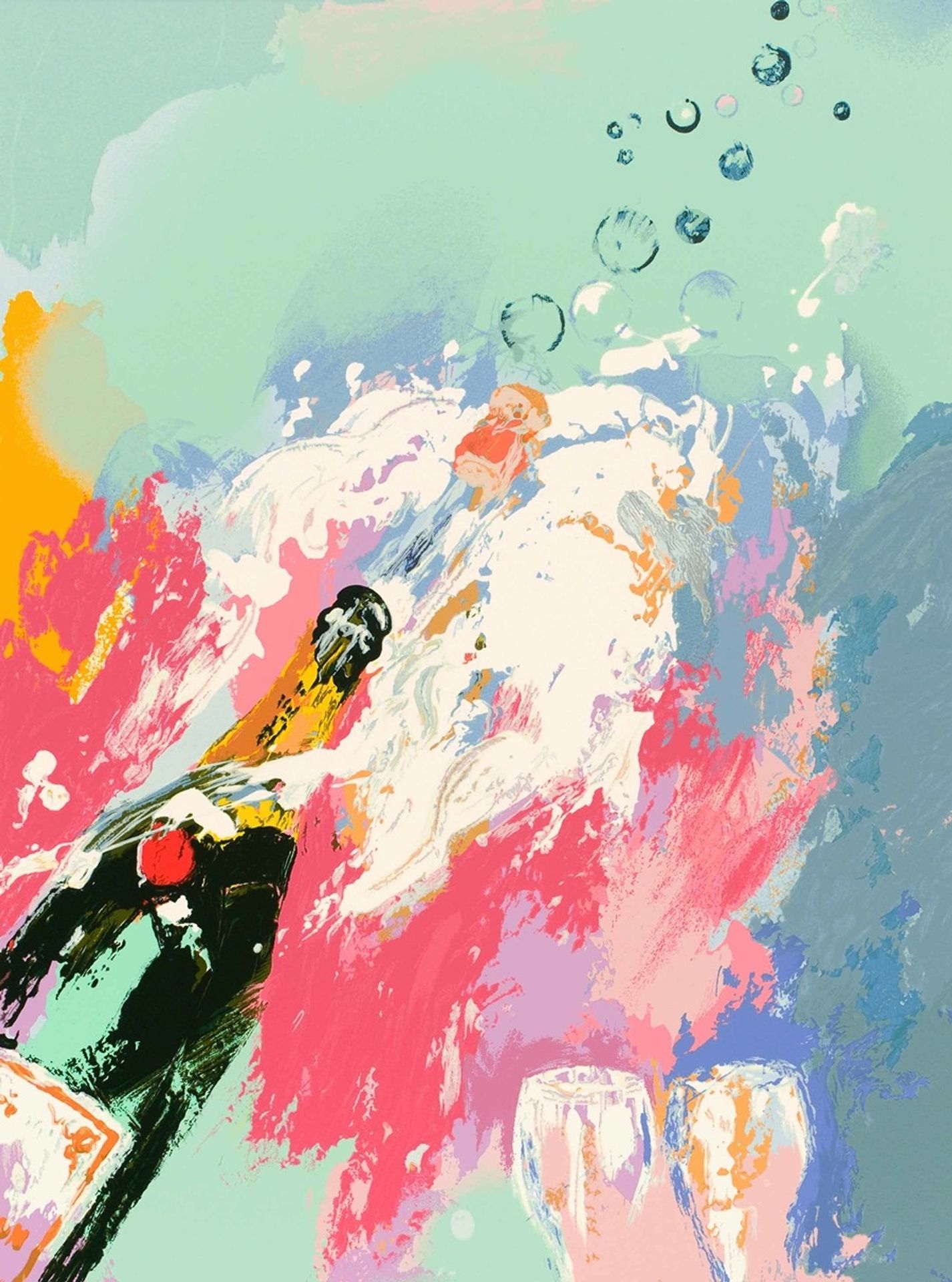 Champagne, New Year’s Eve by LeRoy Neiman