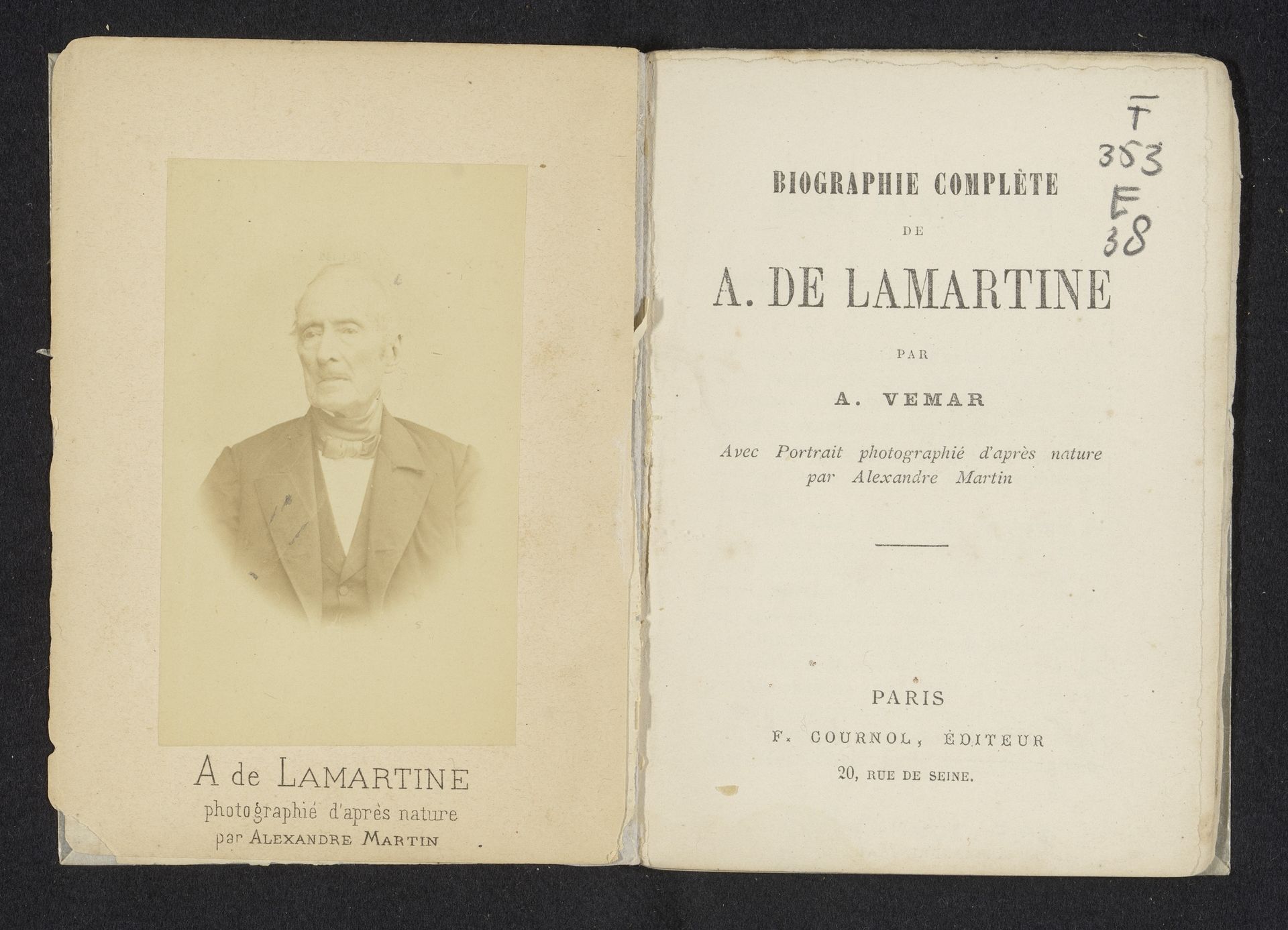 Biographie complète de A. de Lamartine by A. Vémar