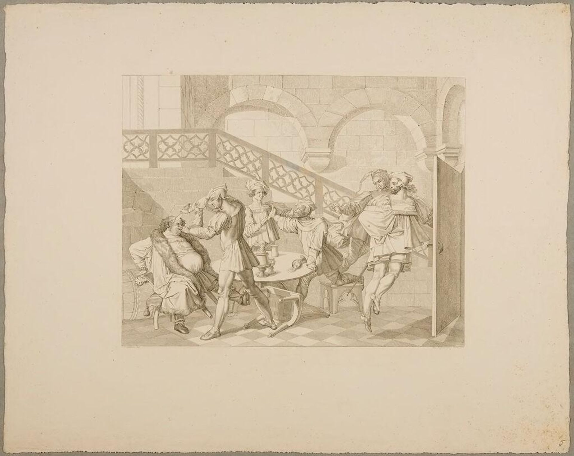 Scene in Auerbach's Cellar by Ferdinand Ruscheweyh
