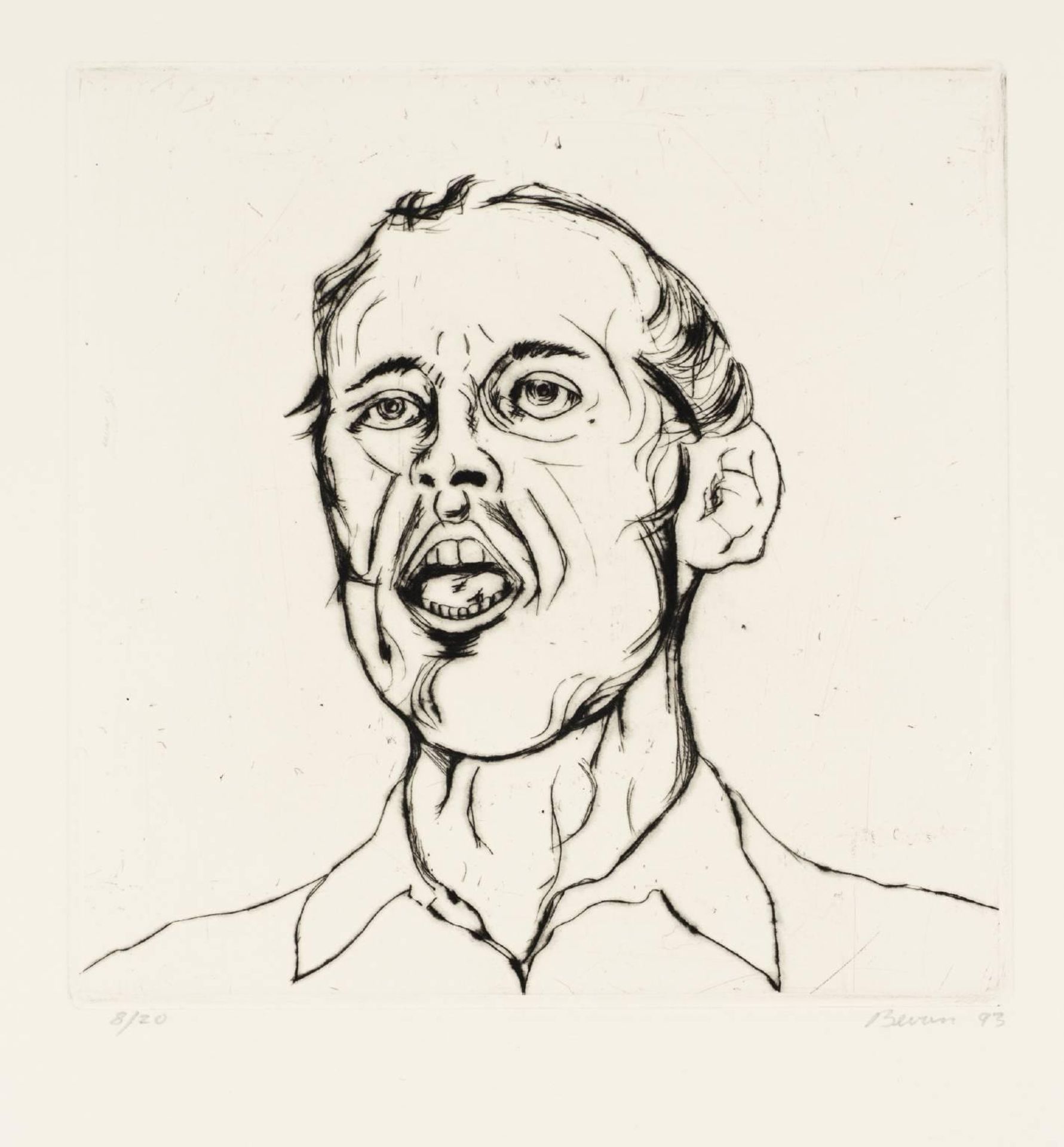 Man in White Shirt by  Tony Bevan