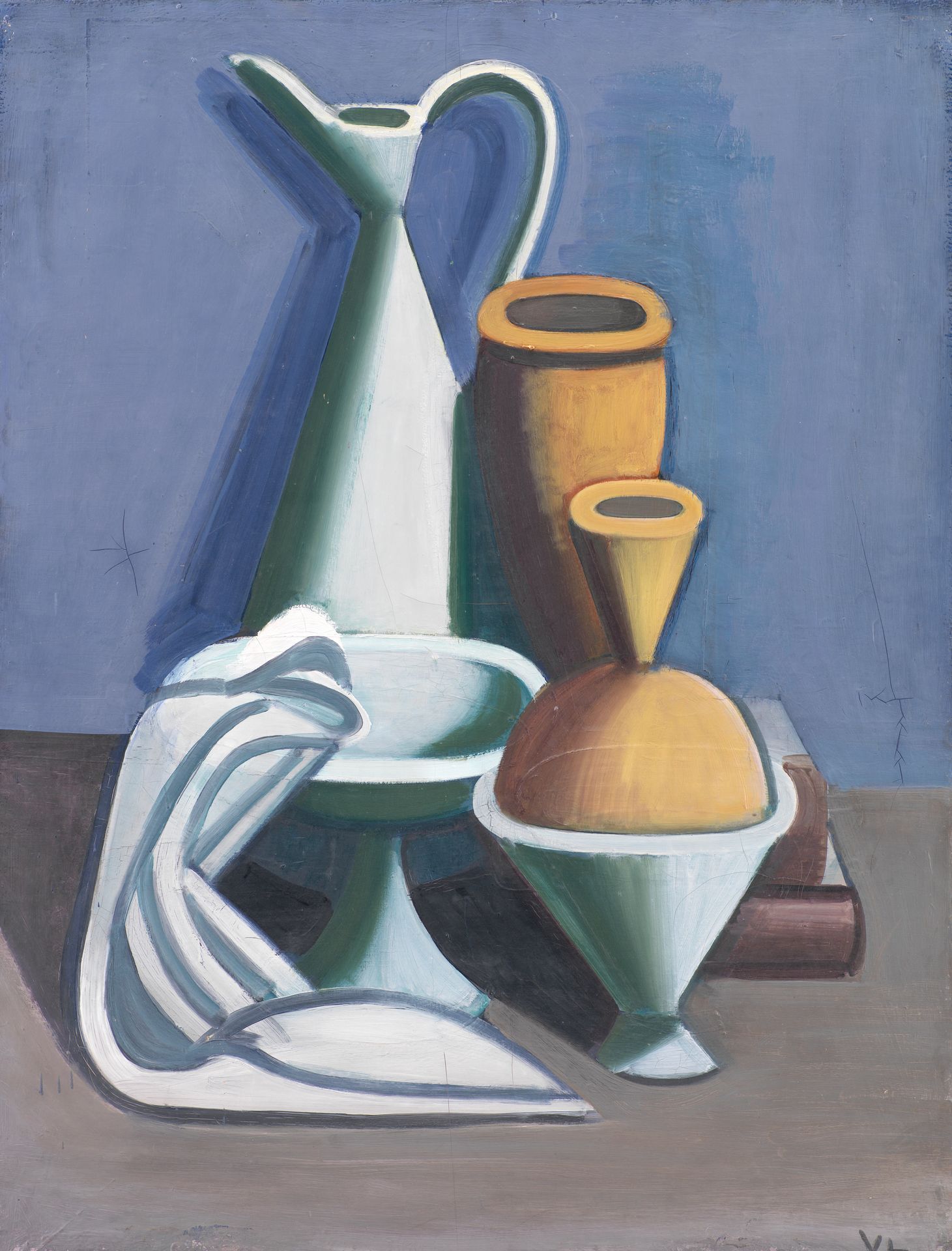 Still Life with Water Jug, Towel and Jars by Vilhelm Lundstrom