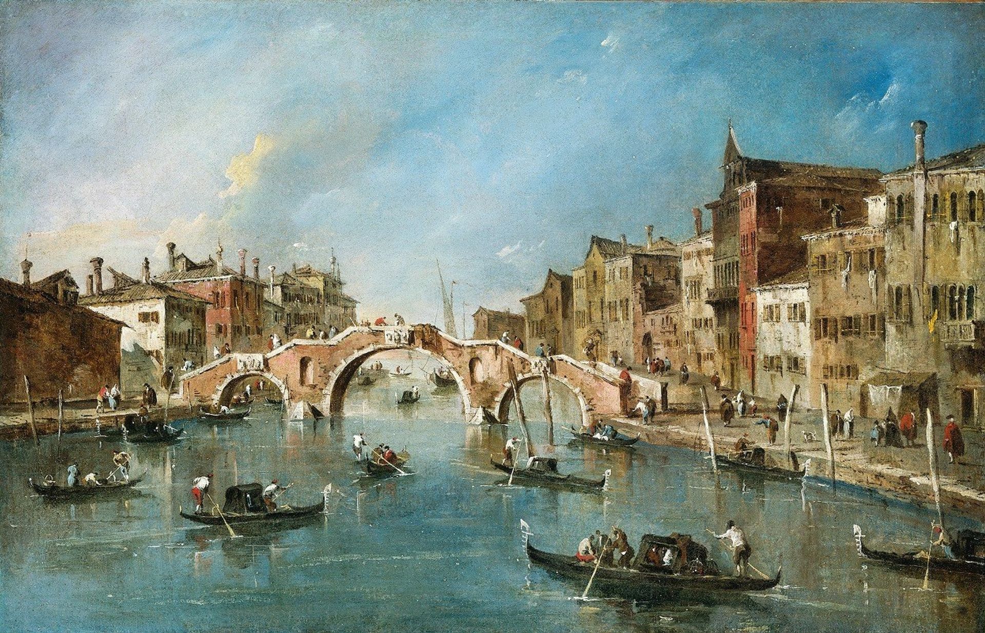 View on the Cannaregio Canal,Venice by Francesco Guardi