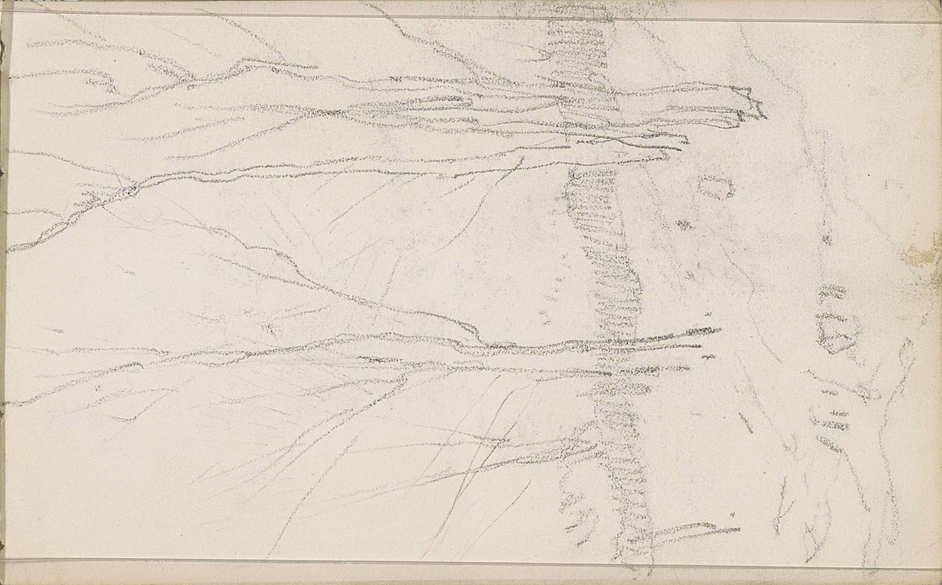 Kale bomen voor een hek by Anton Mauve