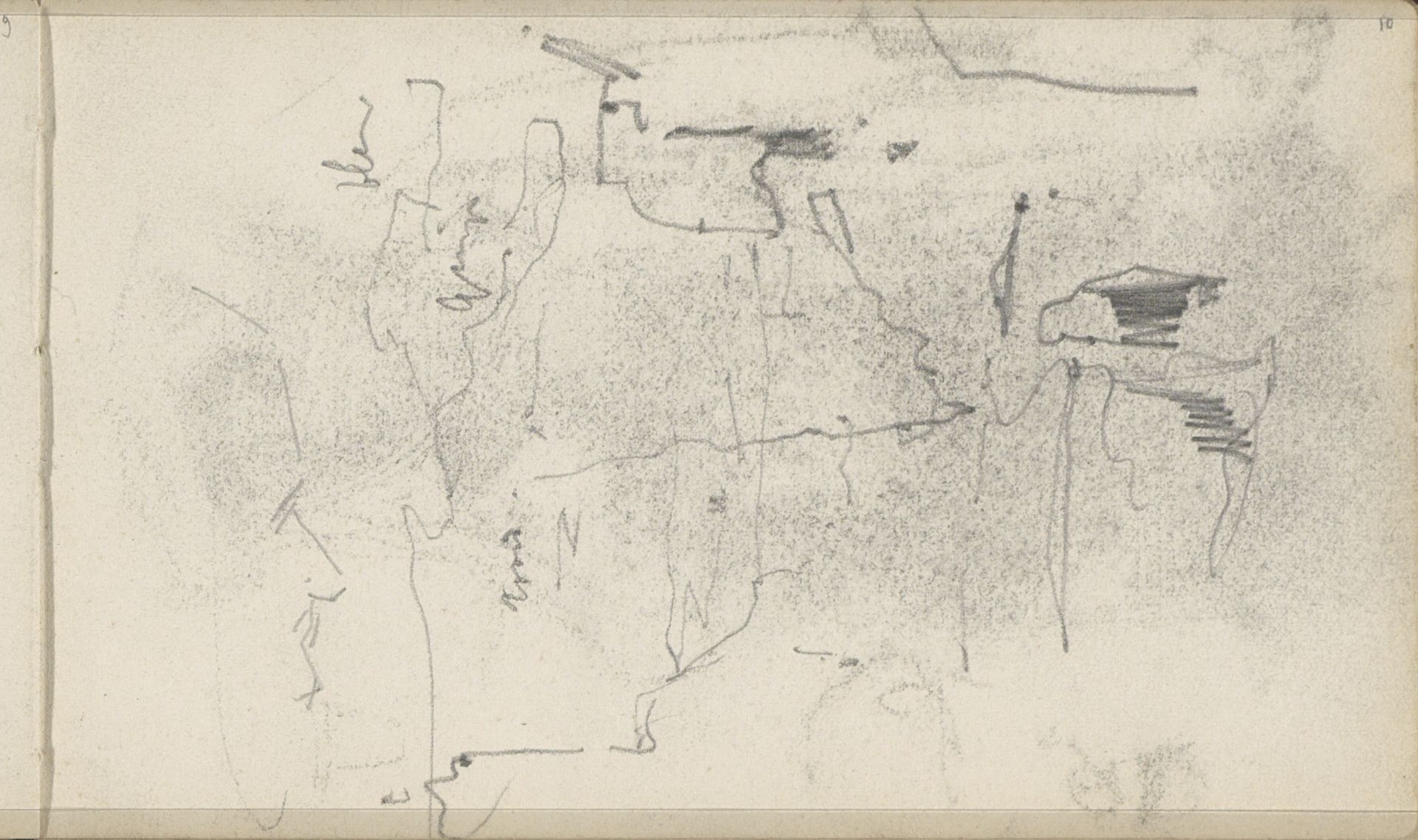 Studie, mogelijk van een figuur voor gebouwen by George Hendrik Breitner