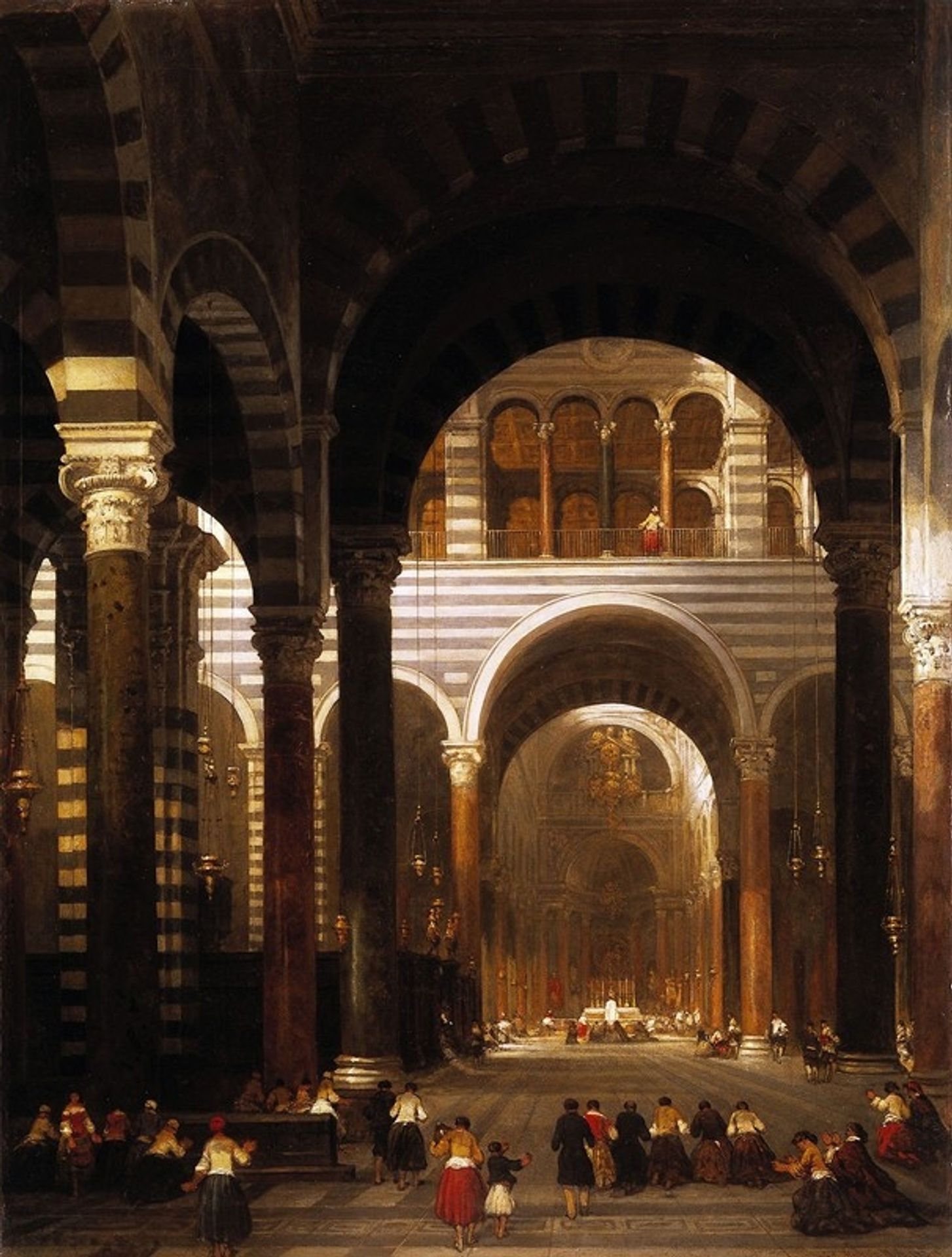 Interior of the Cathedral, Pisa. by David Roberts