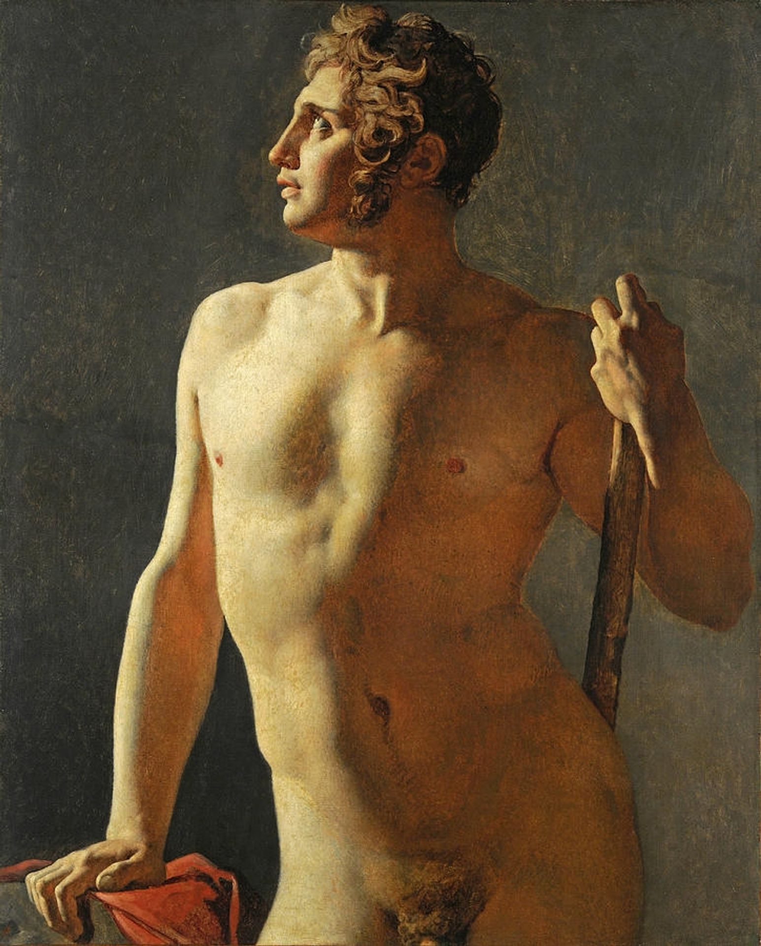 Male Torso by Jean Auguste Dominique Ingres