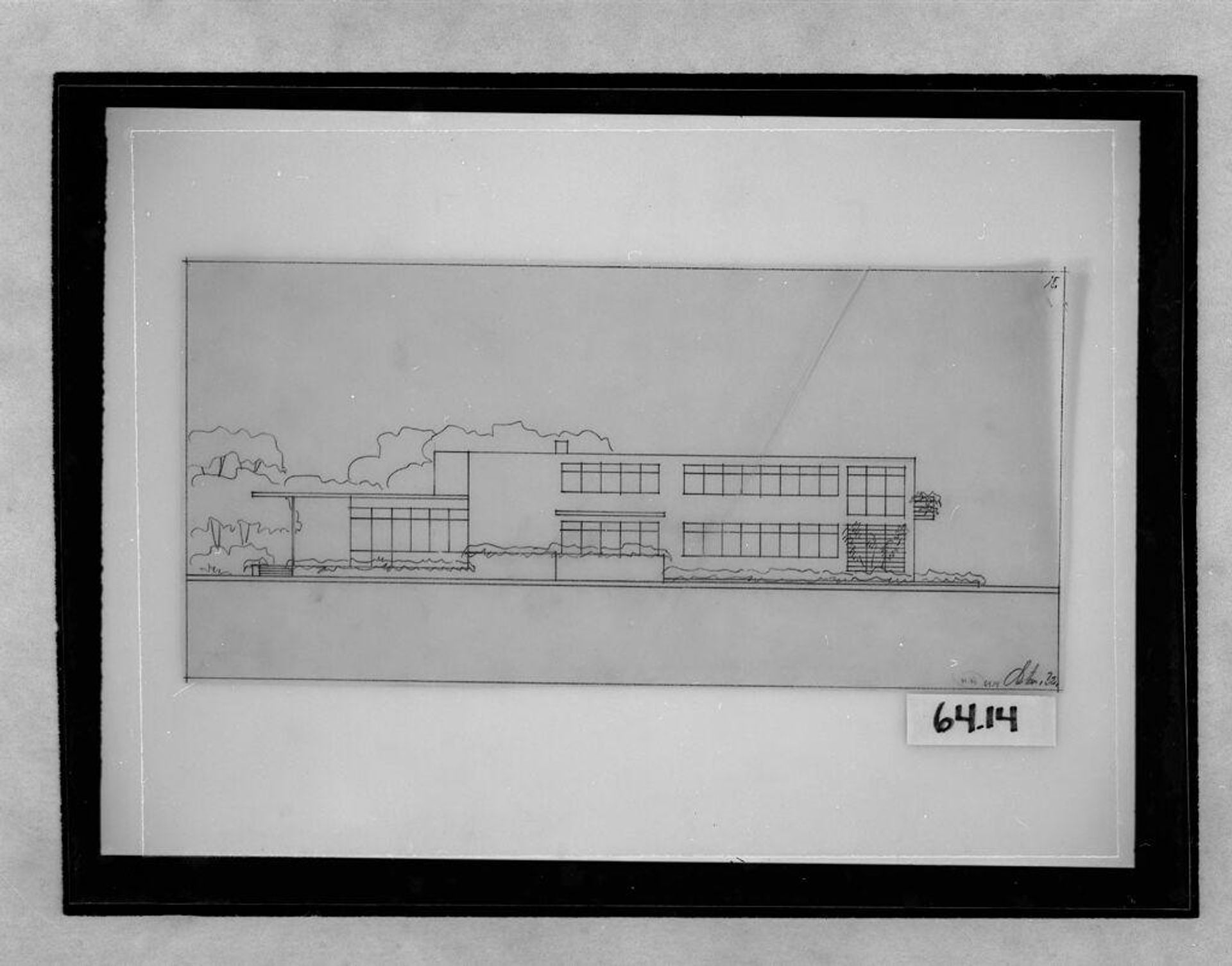 Villa, 1932-1933: Elevation by Hanns Dustmann
