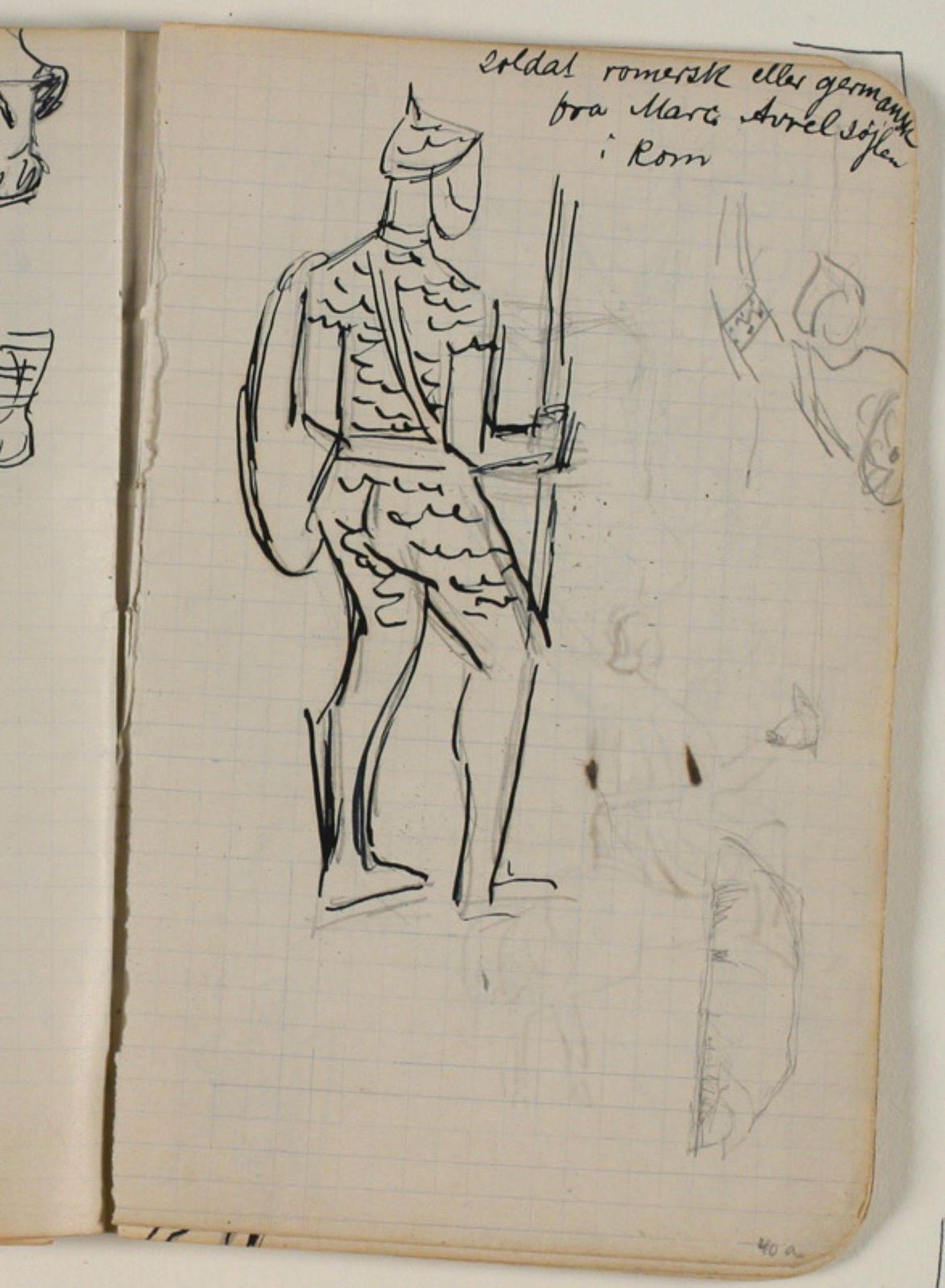 Skitse af romersk soldat by Niels Larsen Stevns