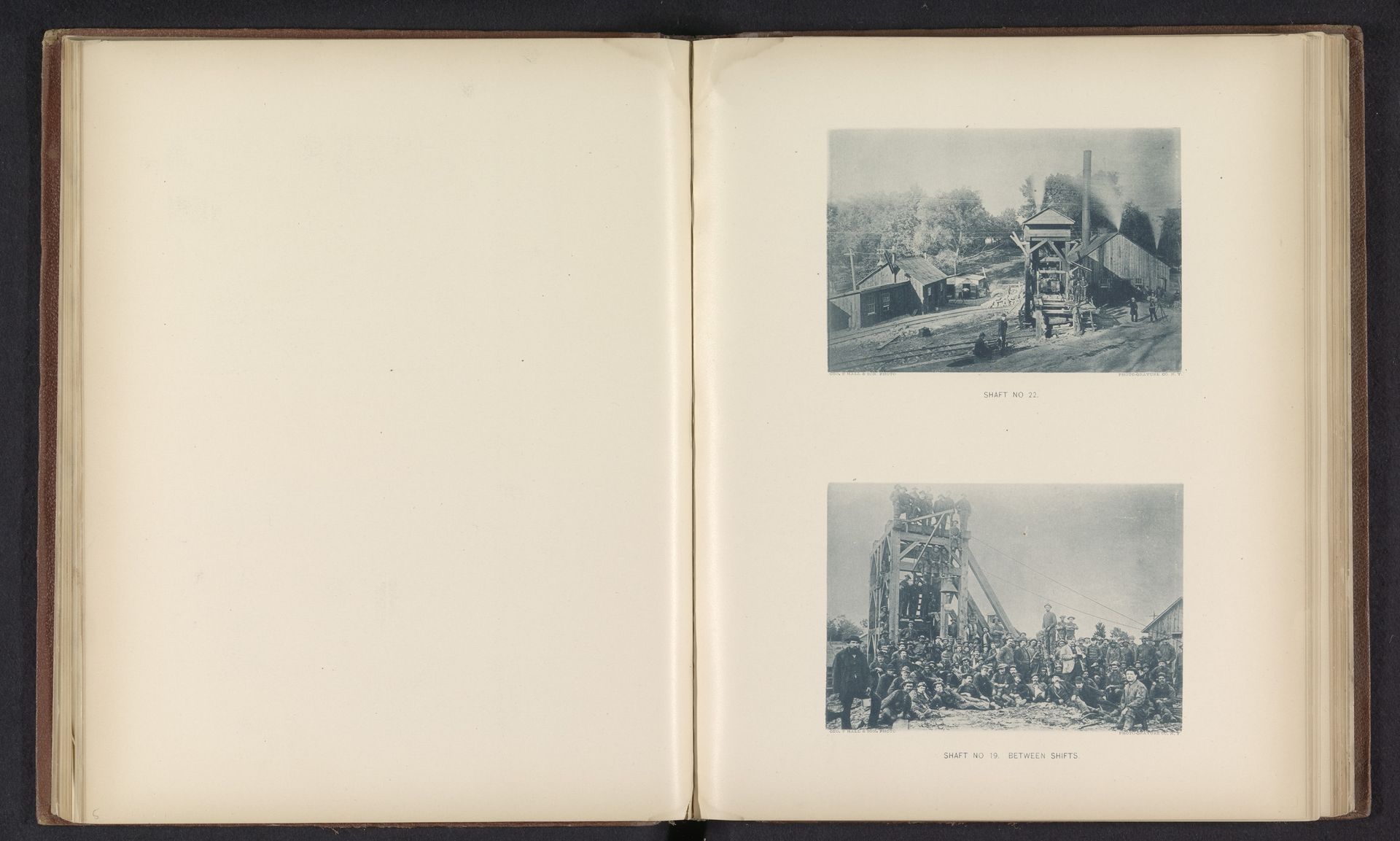 ['Shaft no 22', 'Shaft no 19 between shifts'] by George P. Hall & Son