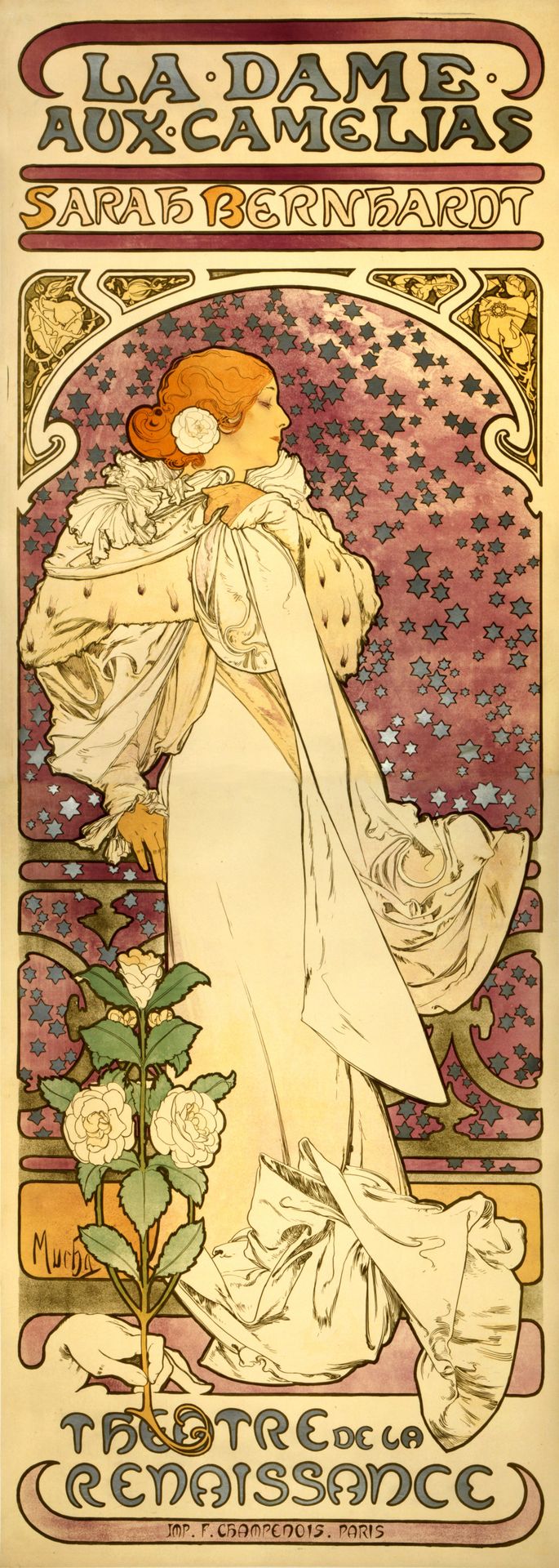 The Lady of the Camellias by Alphonse Mucha