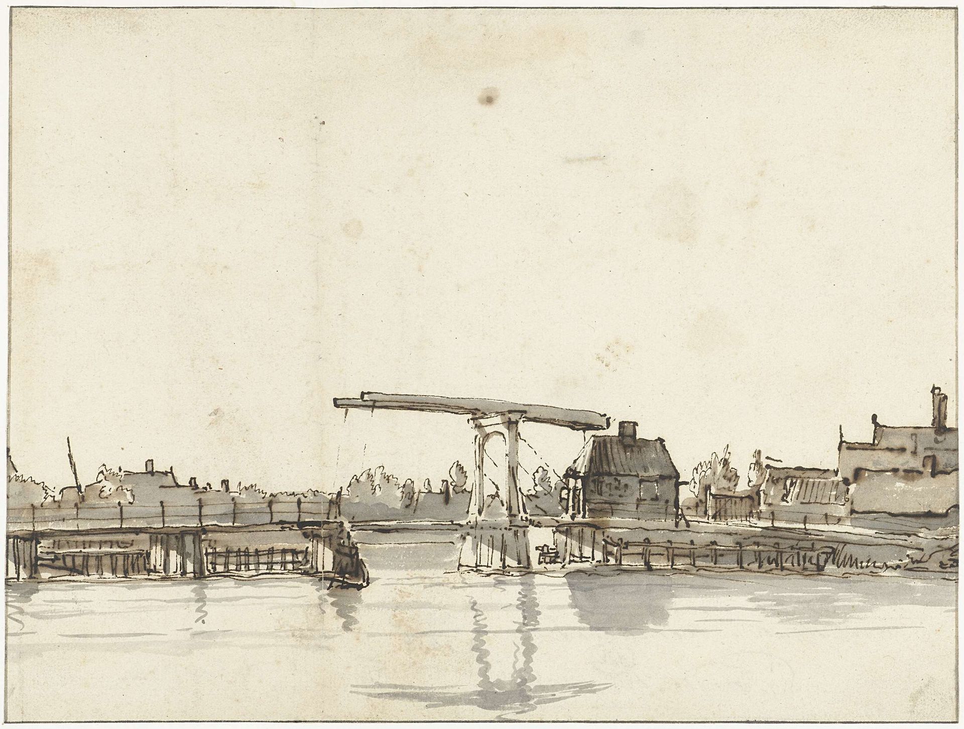 Ophaalbrug te Ouderkerk by Jan Hulswit