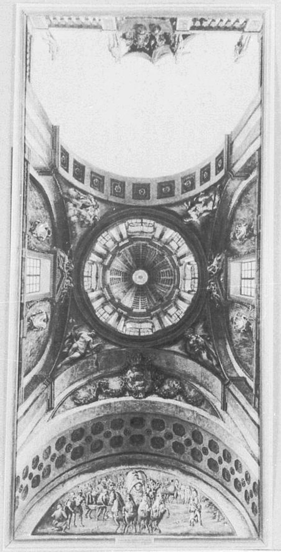 Ceiling decoration design of a hall in the Ujazdów Castle by Bernardo Bellotto