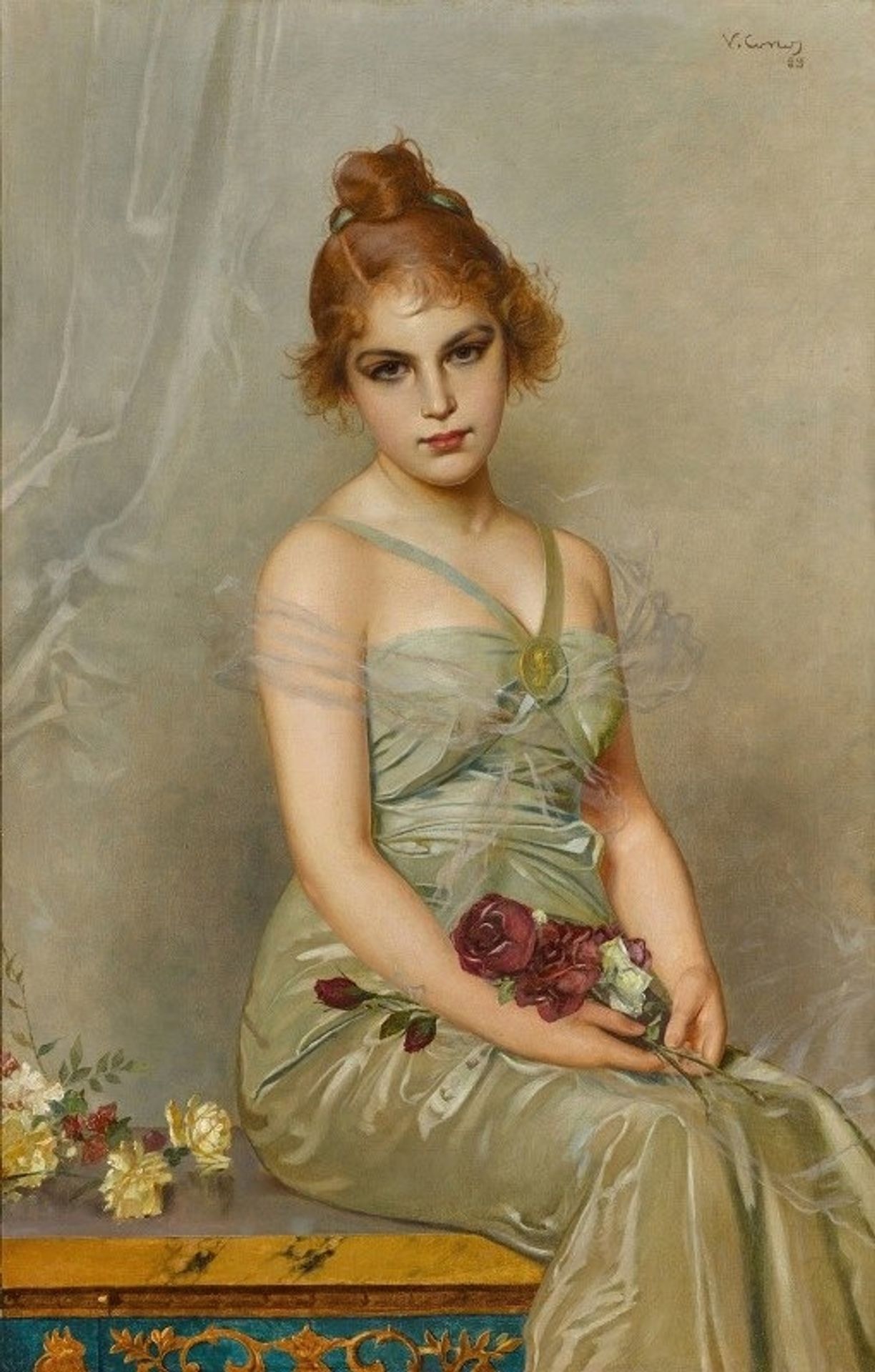 The Bouquet by Vittorio Matteo Corcos