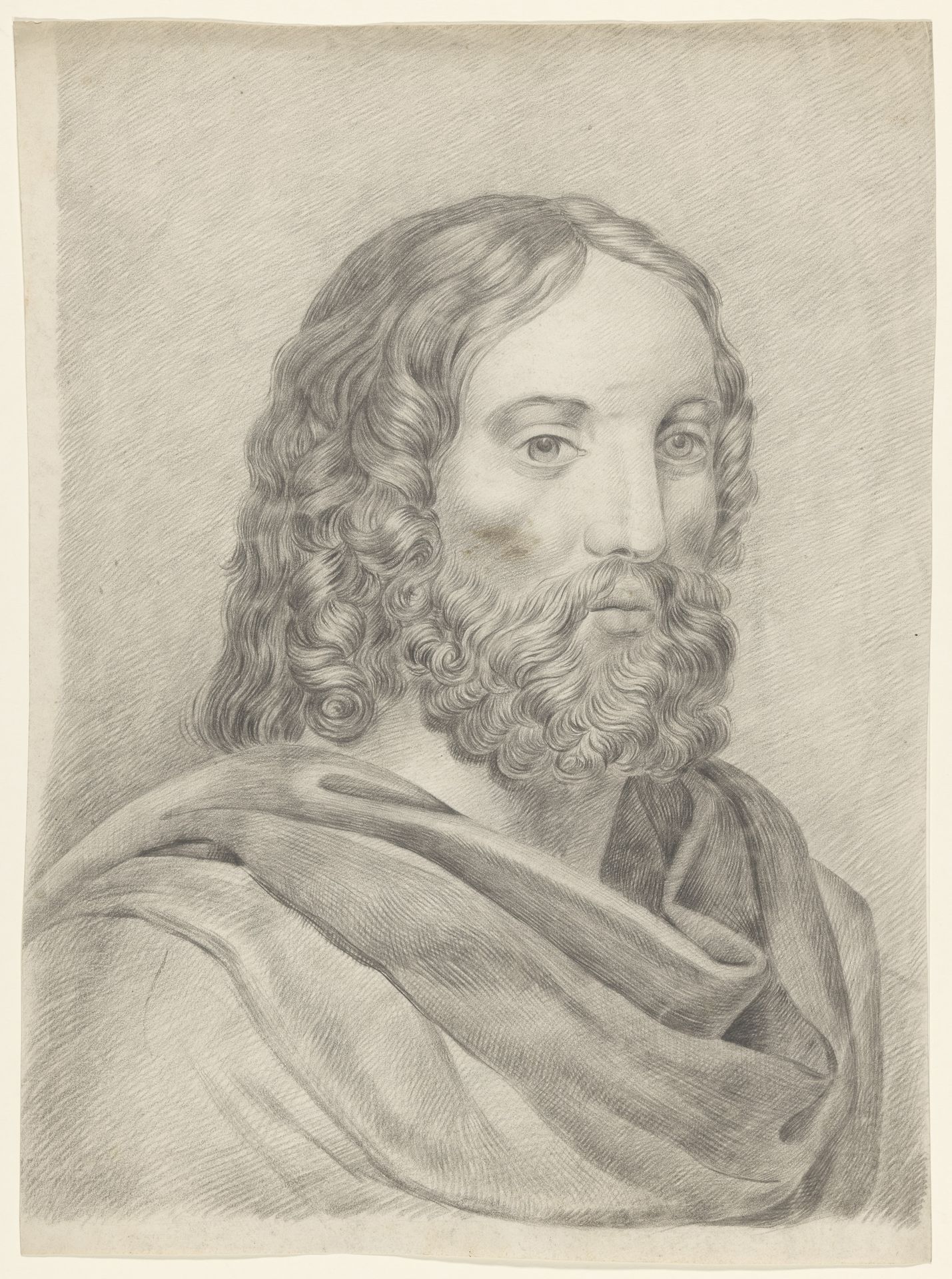 Buste van een man met baard (Christus?) by Johannes Tavenraat