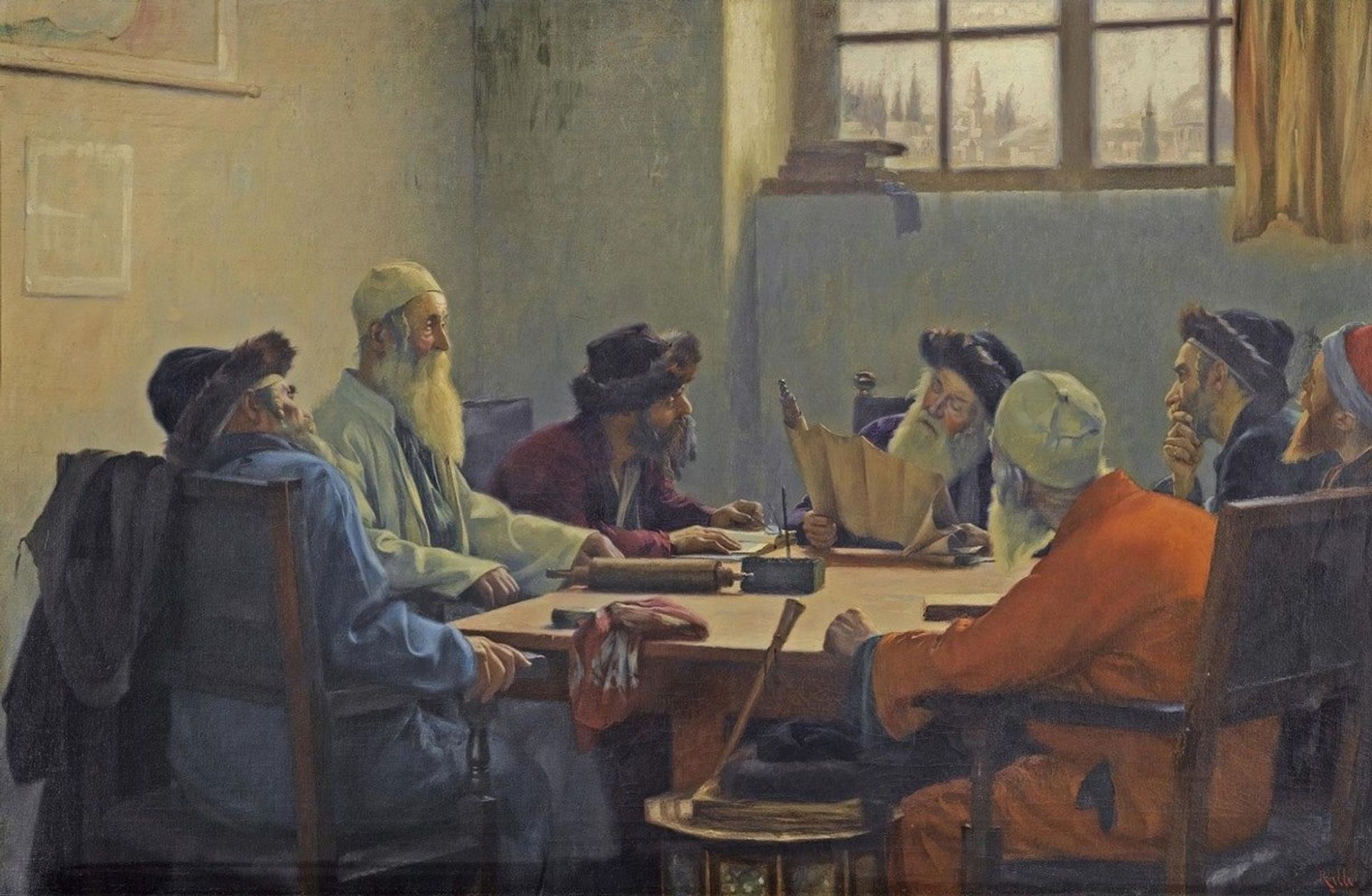 The Seven Rabbis in Jerusalem by Theodoros Ralli
