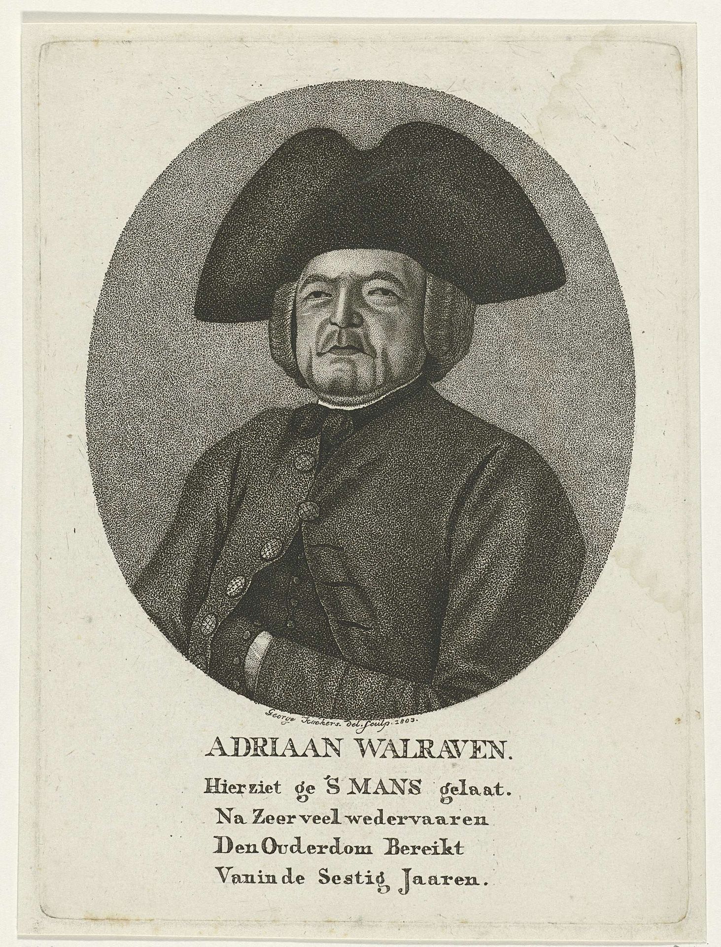 Portret van Adriaan Walraven by George Kockers
