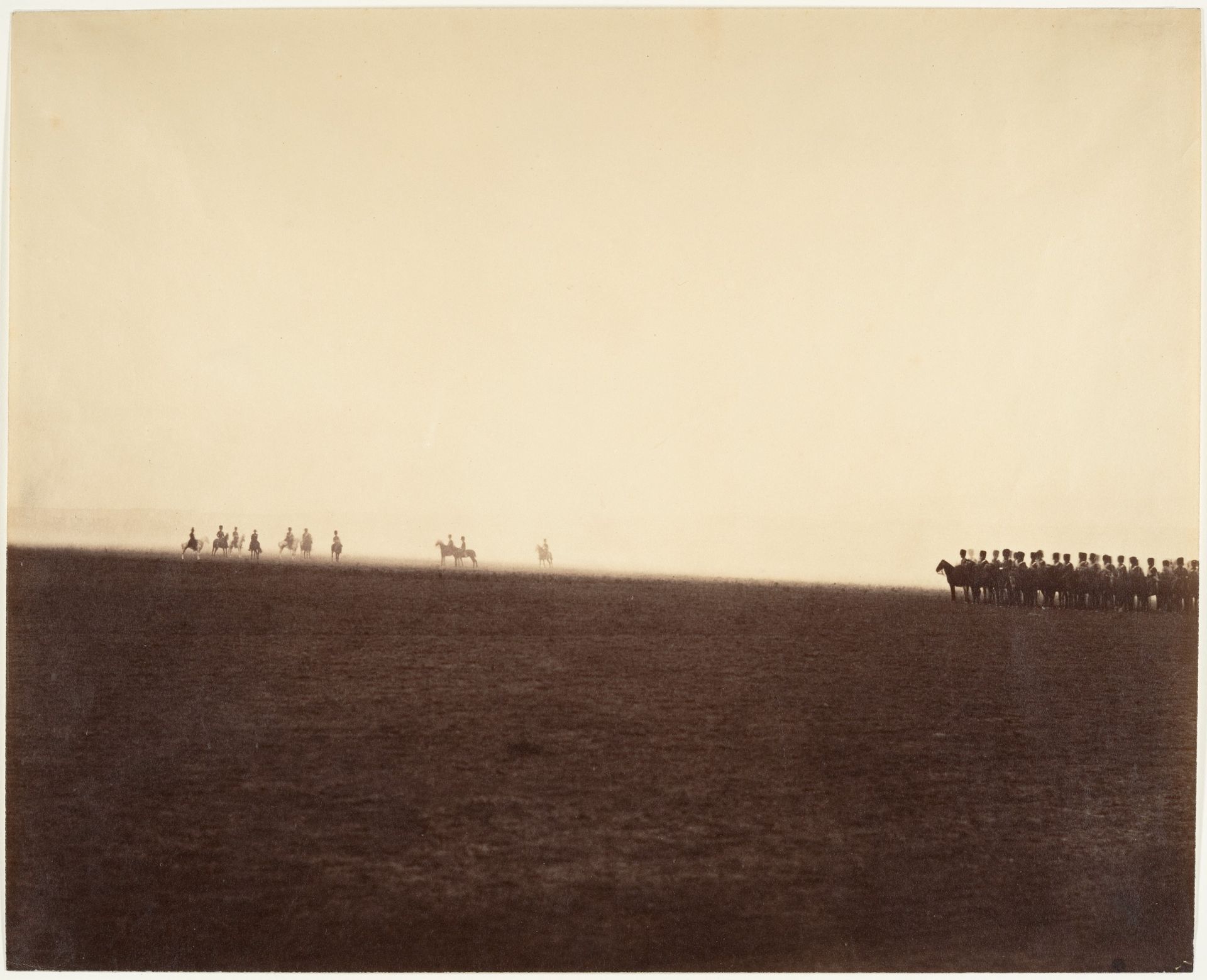 [Cavalry Maneuvers, Camp de Châlons] by Gustave Le Gray