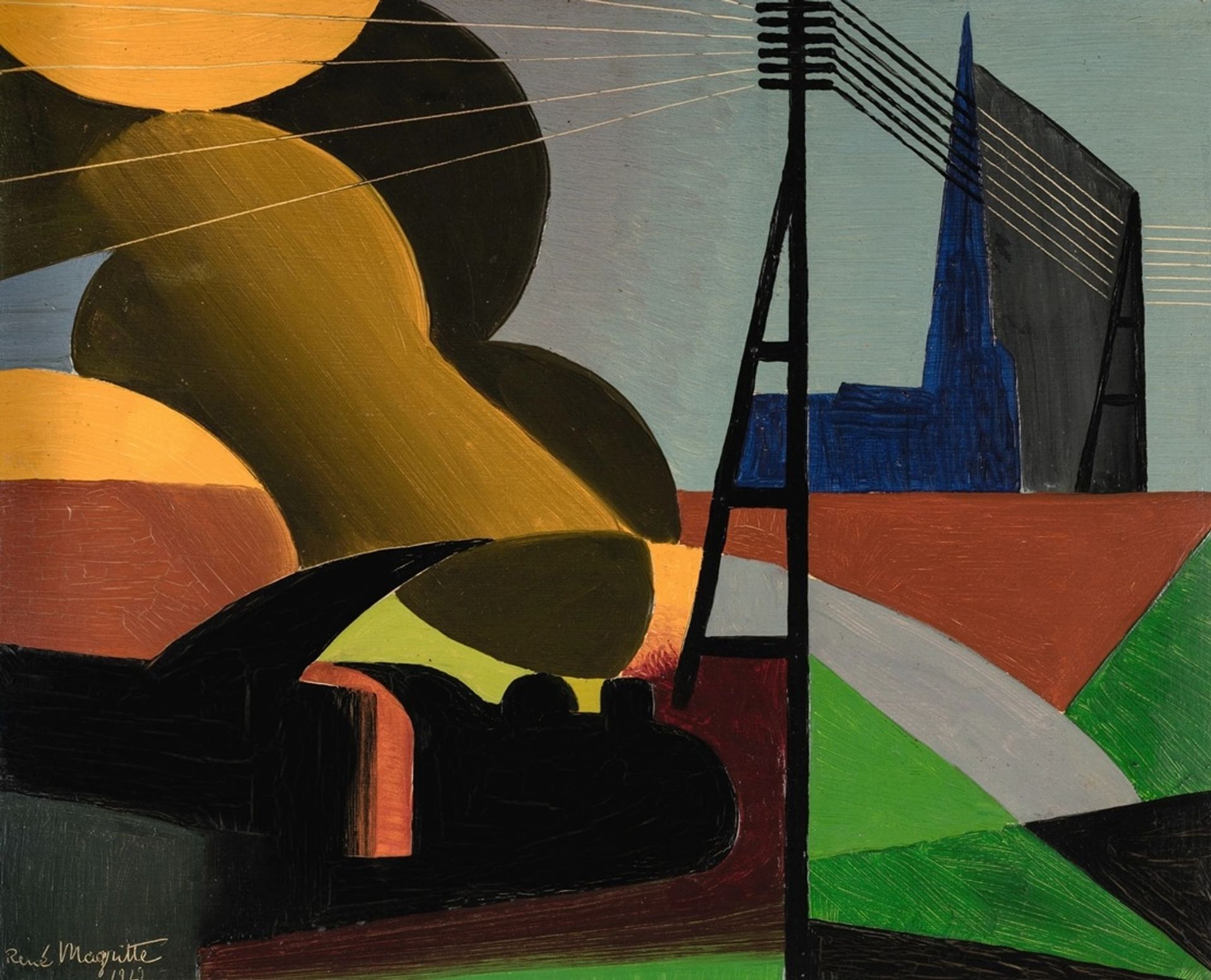La Locomotive by René Magritte