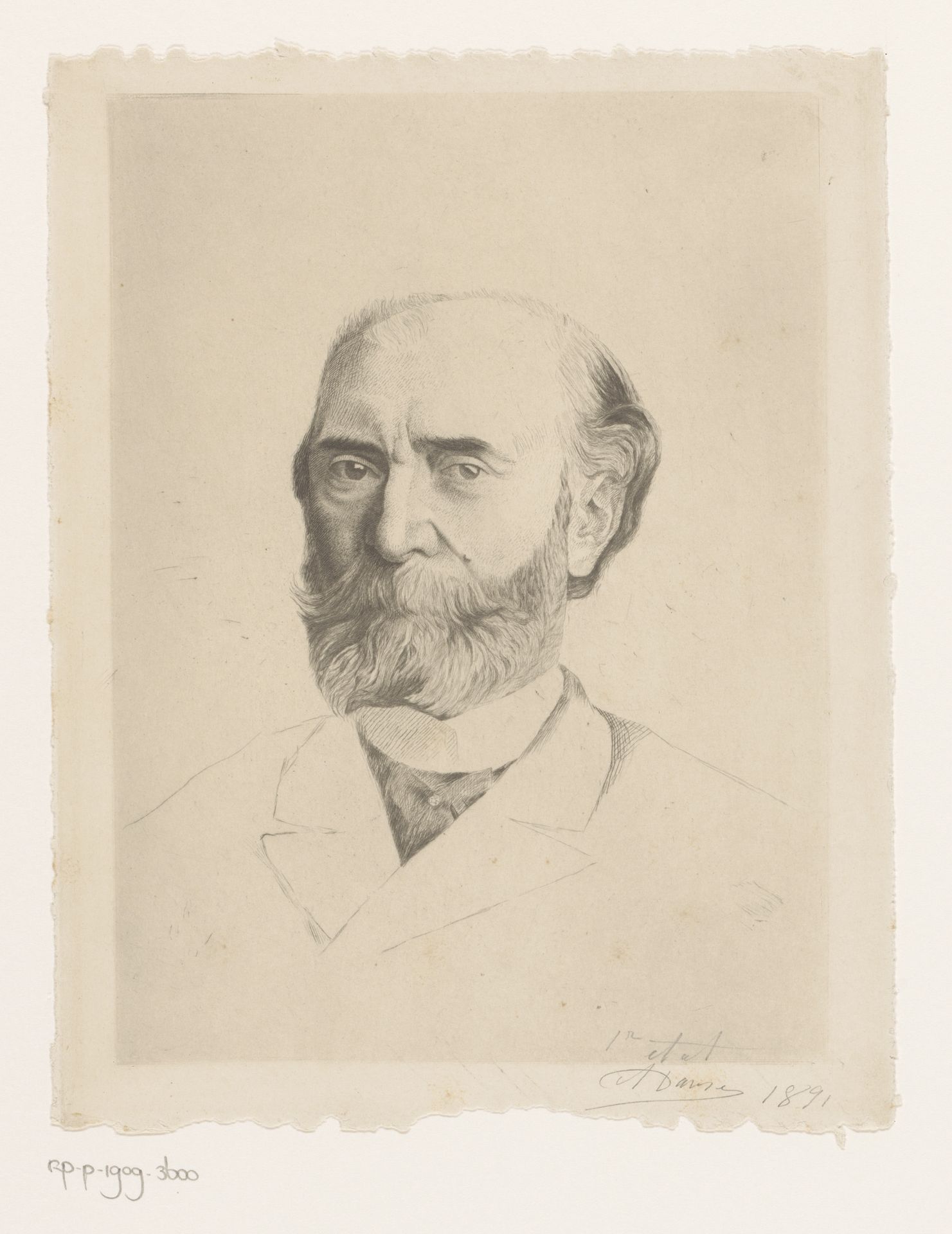 Portret van Jean Baptiste Michiels by Auguste Danse