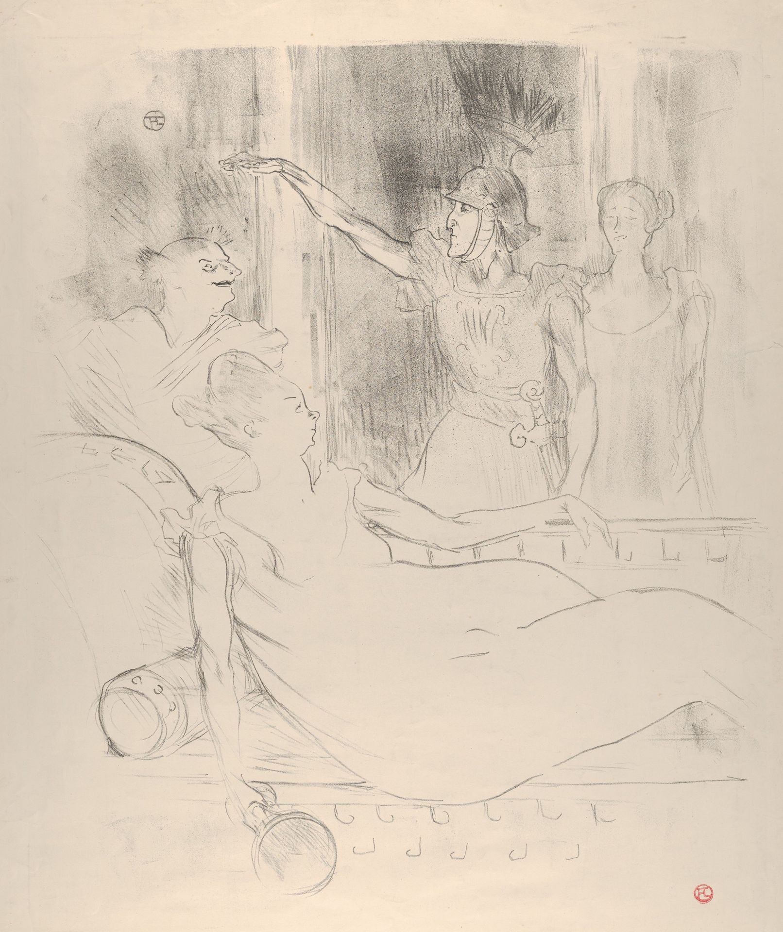 A Scene from Offenbach's La Belle Hélène by Henri de Toulouse-Lautrec