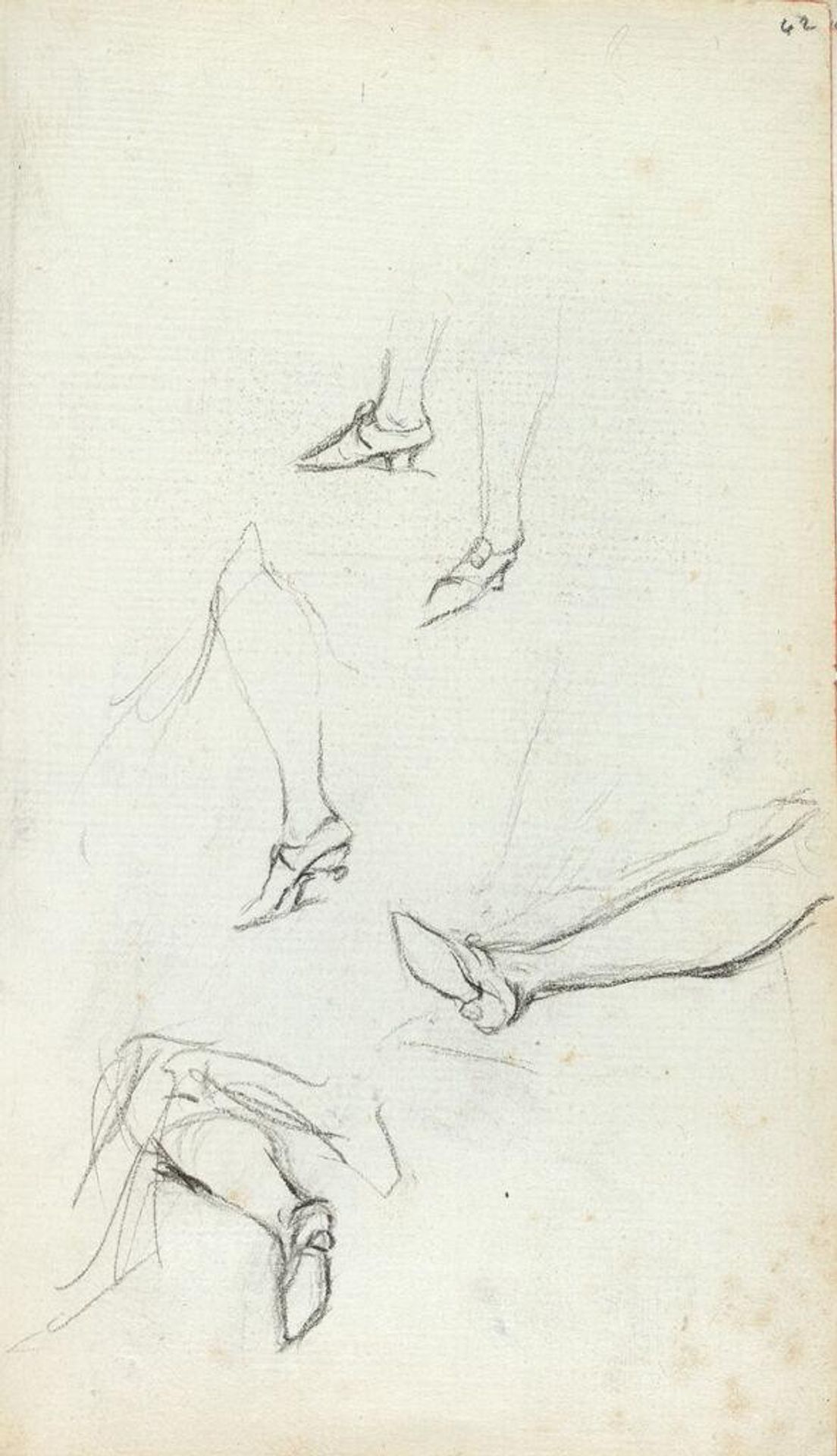 Sketchbook page by Gabriel Jacques de Saint-Aubin