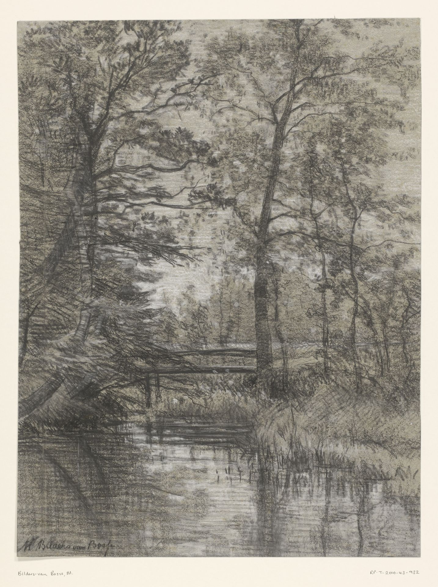 Vijver in bos by Maria Bilders-van Bosse