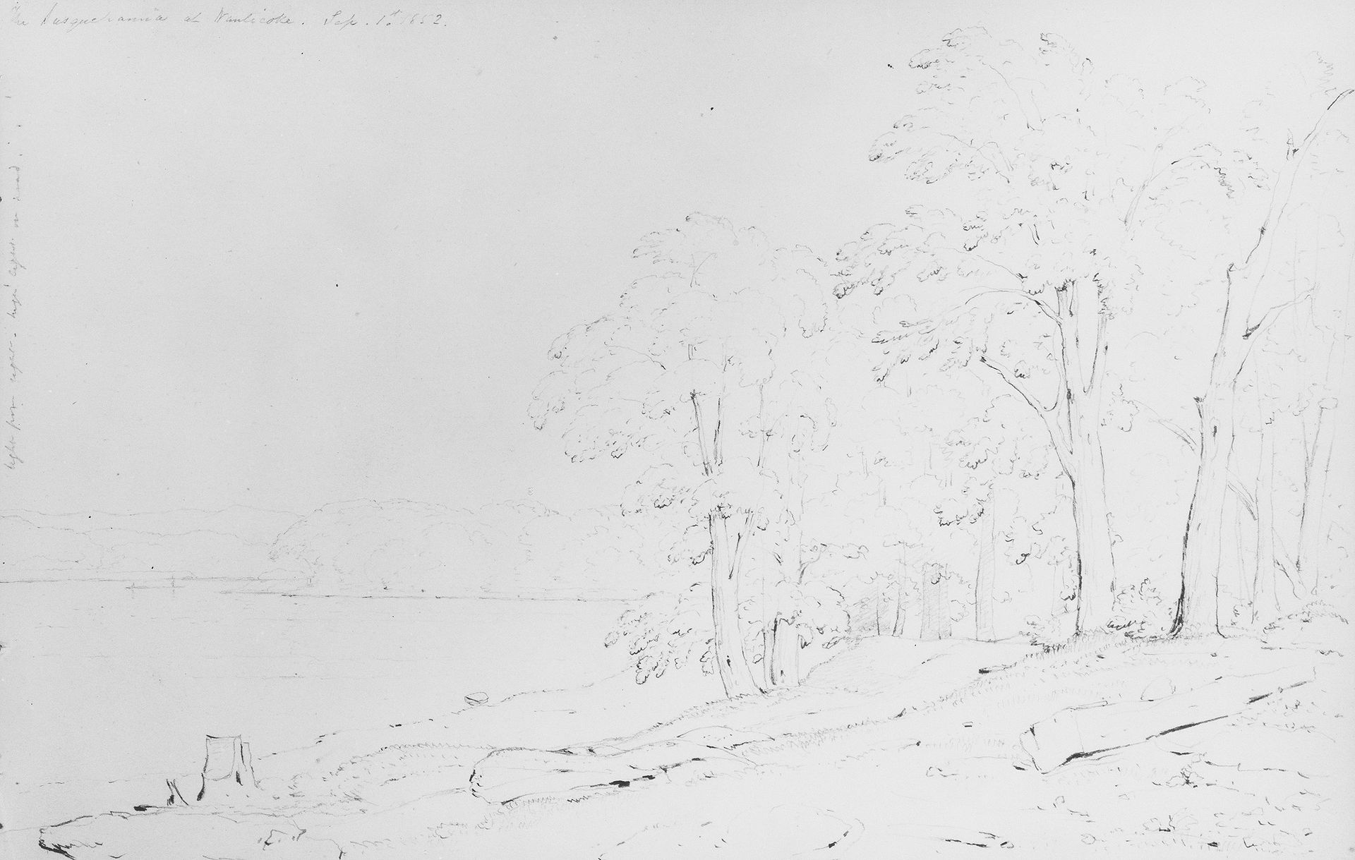The Susquehanna at Nanticoke (River Walk on the Susquehanna) by Thomas Addison Richards