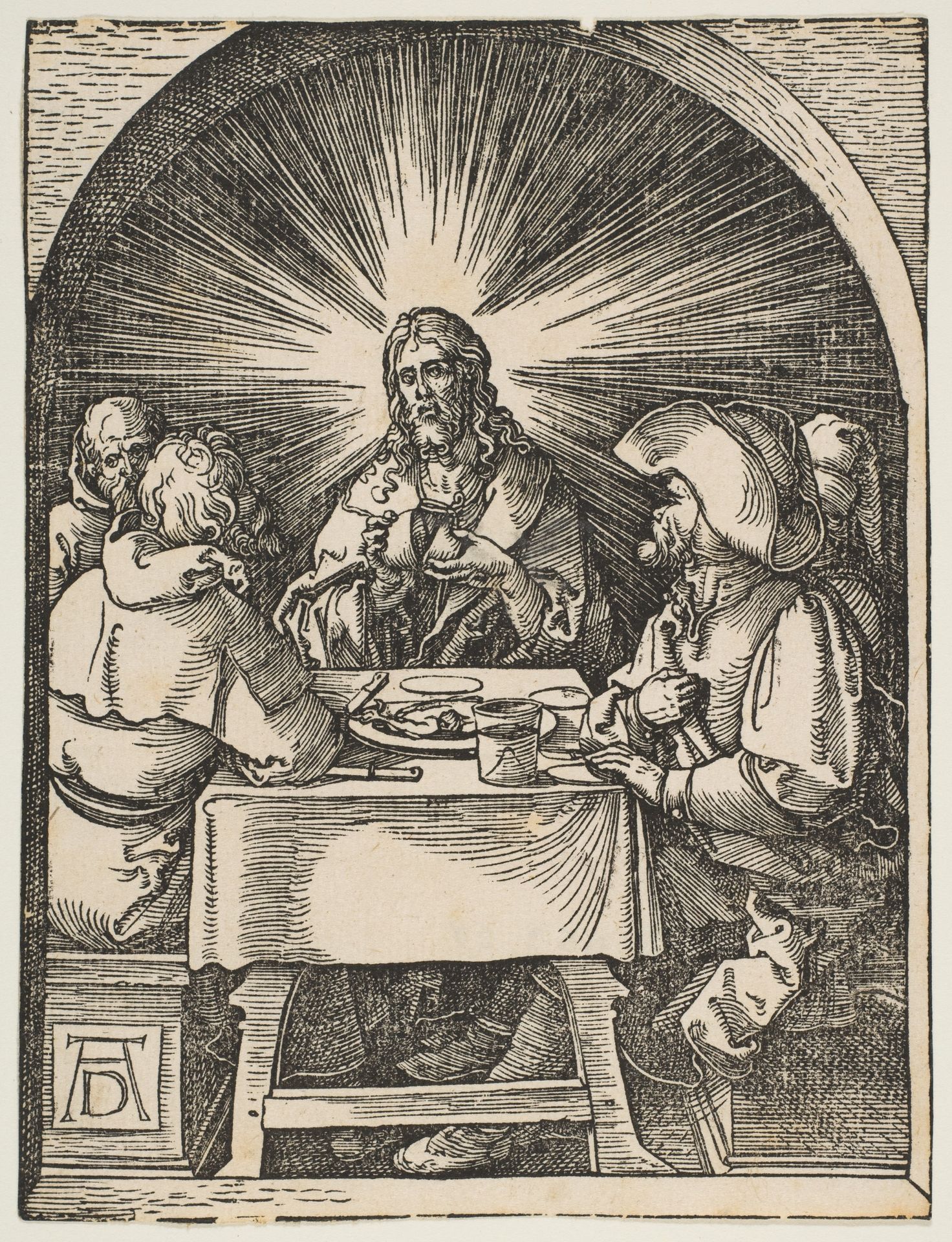 Christ in Emmaus, from The Small Passion by Albrecht Durer