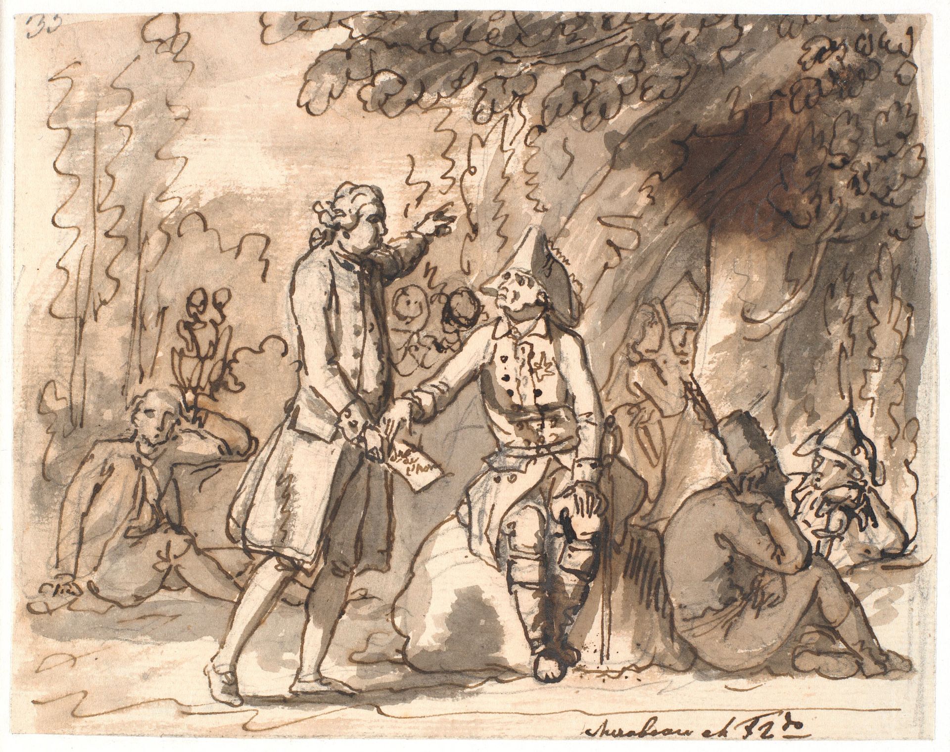 Mirabeau Gives Frederick II of Prussia A Document Outlining the Rights of Man by Nicolai Abildgaard