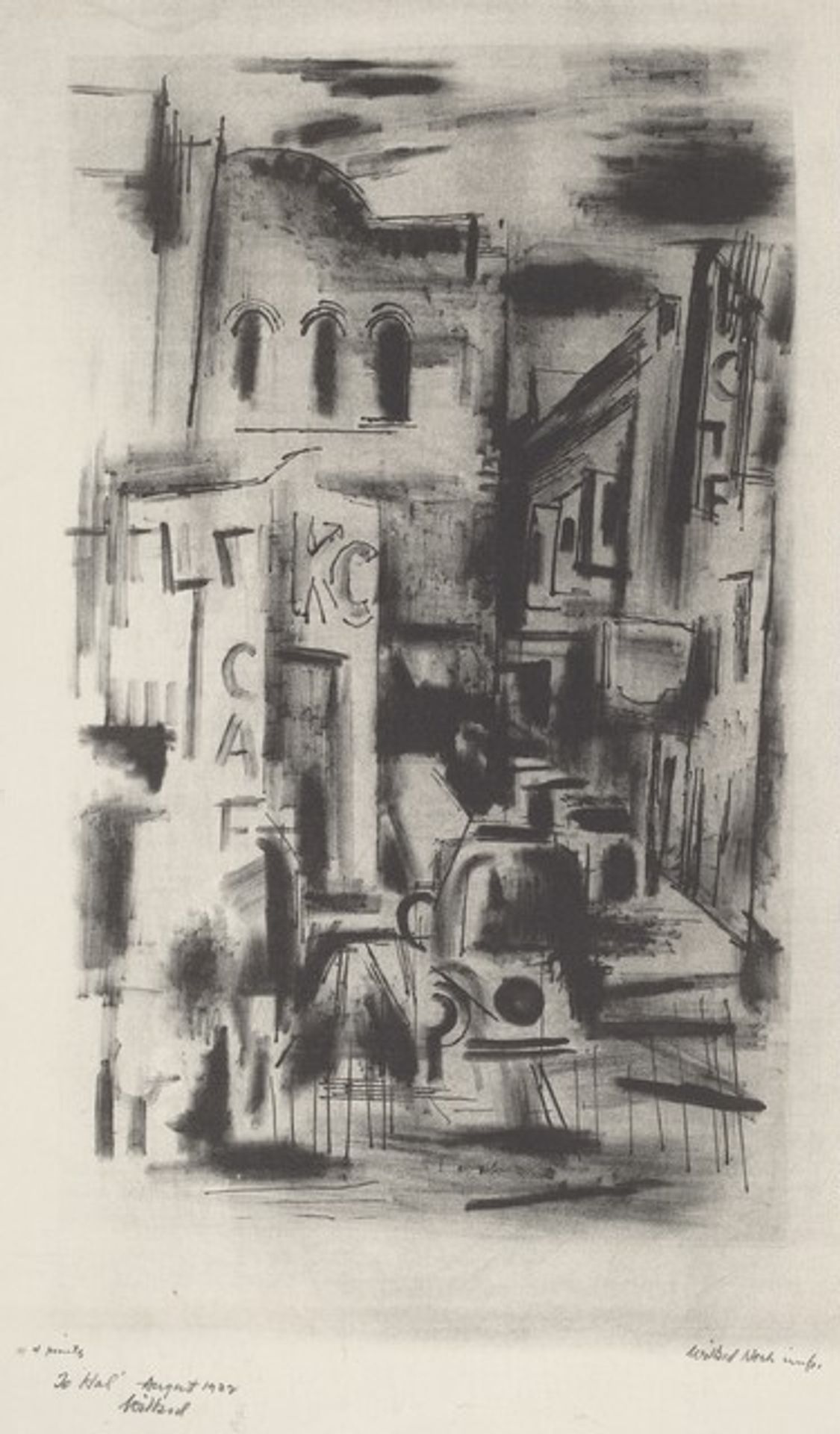 Abstract Street Scene by Willard Ayer Nash