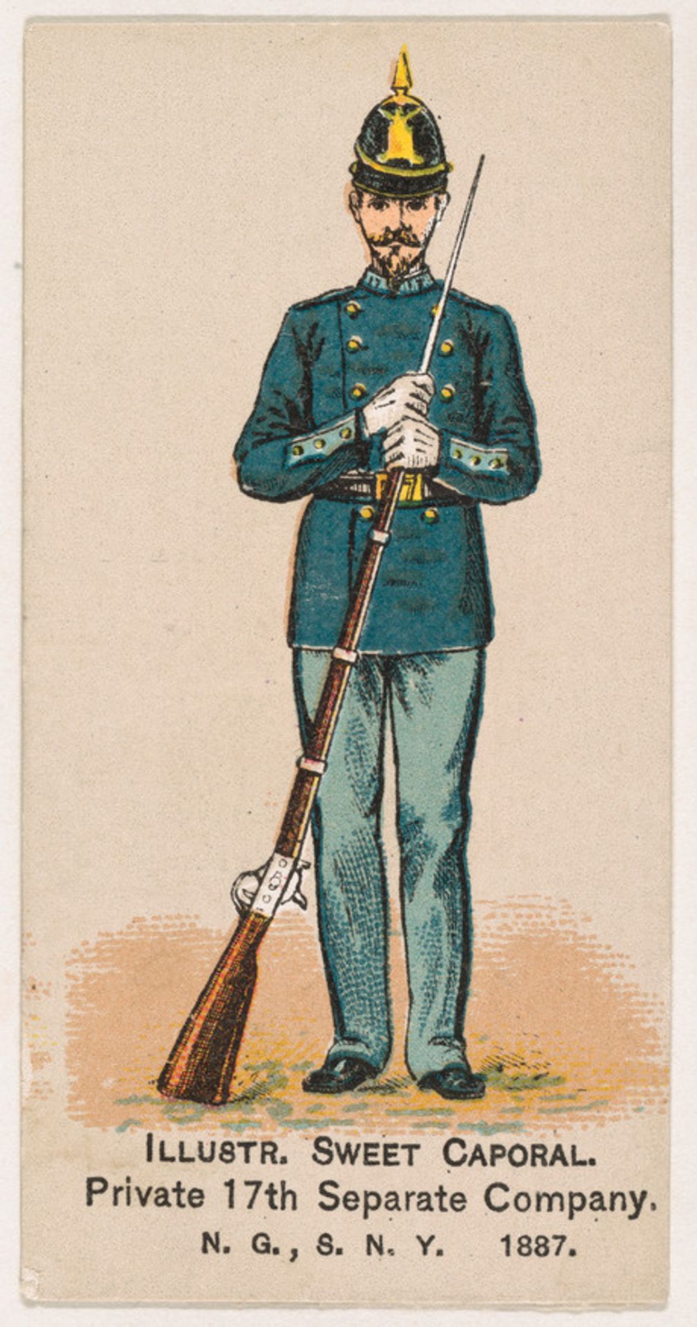 Private, 17th Separate Company, National Guard of the State of New York, from the Military Series (N224) issued by Kinney Tobacco Company to promote Sweet Caporal Cigarettes by Kinney Brothers Tobacco Company