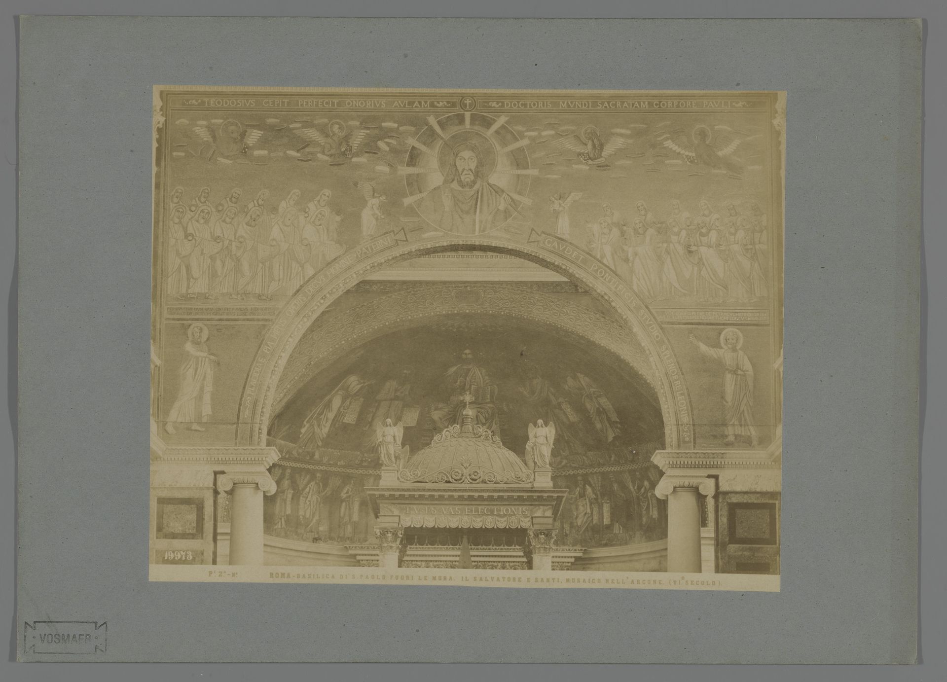 Mozaïeken in de Sint-Paulus buiten de Muren te Rome, Italië by Fratelli Alinari