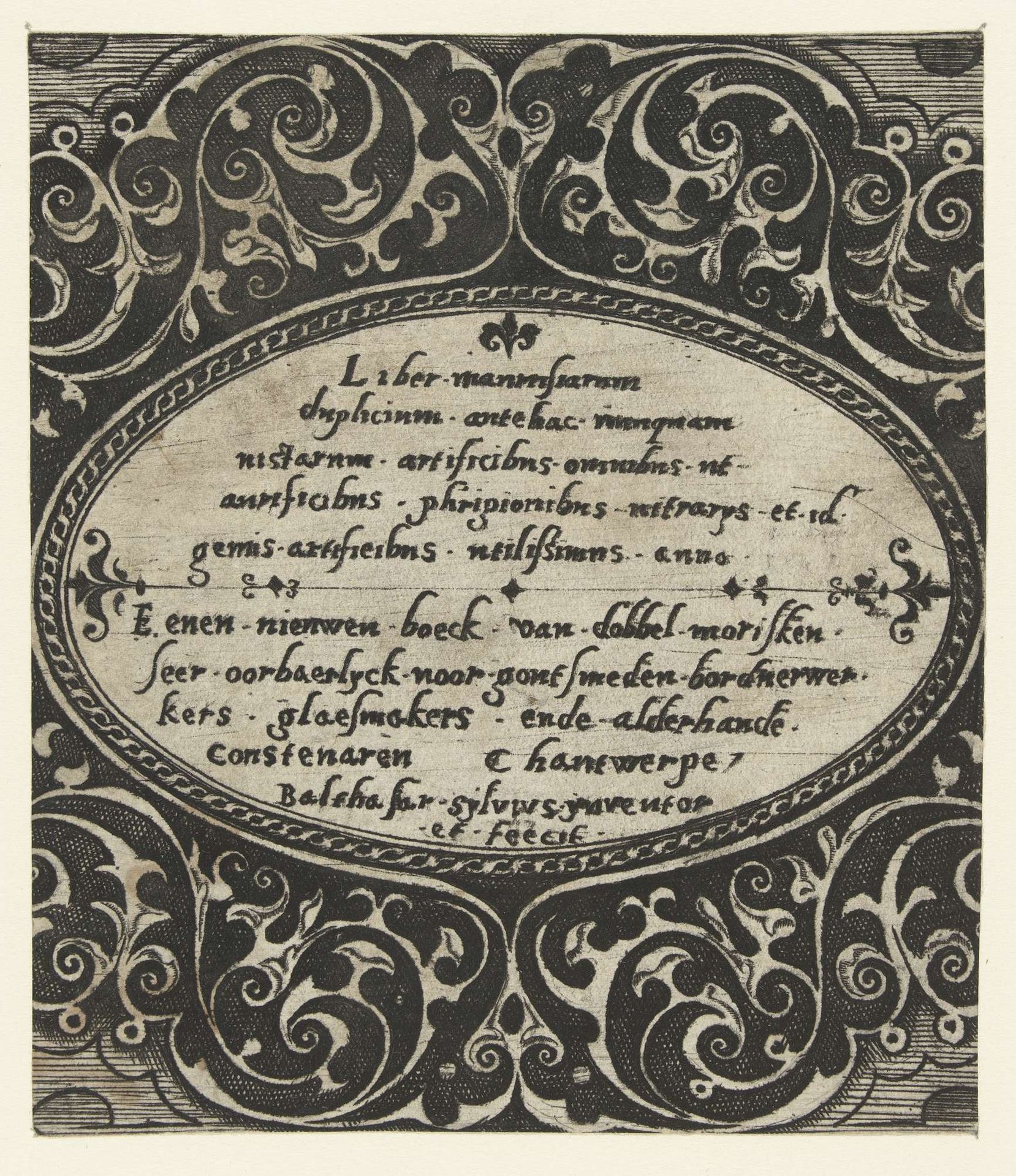 Titelblad Liber maurusiarum duplicium (...) by Balthazar van den Bos