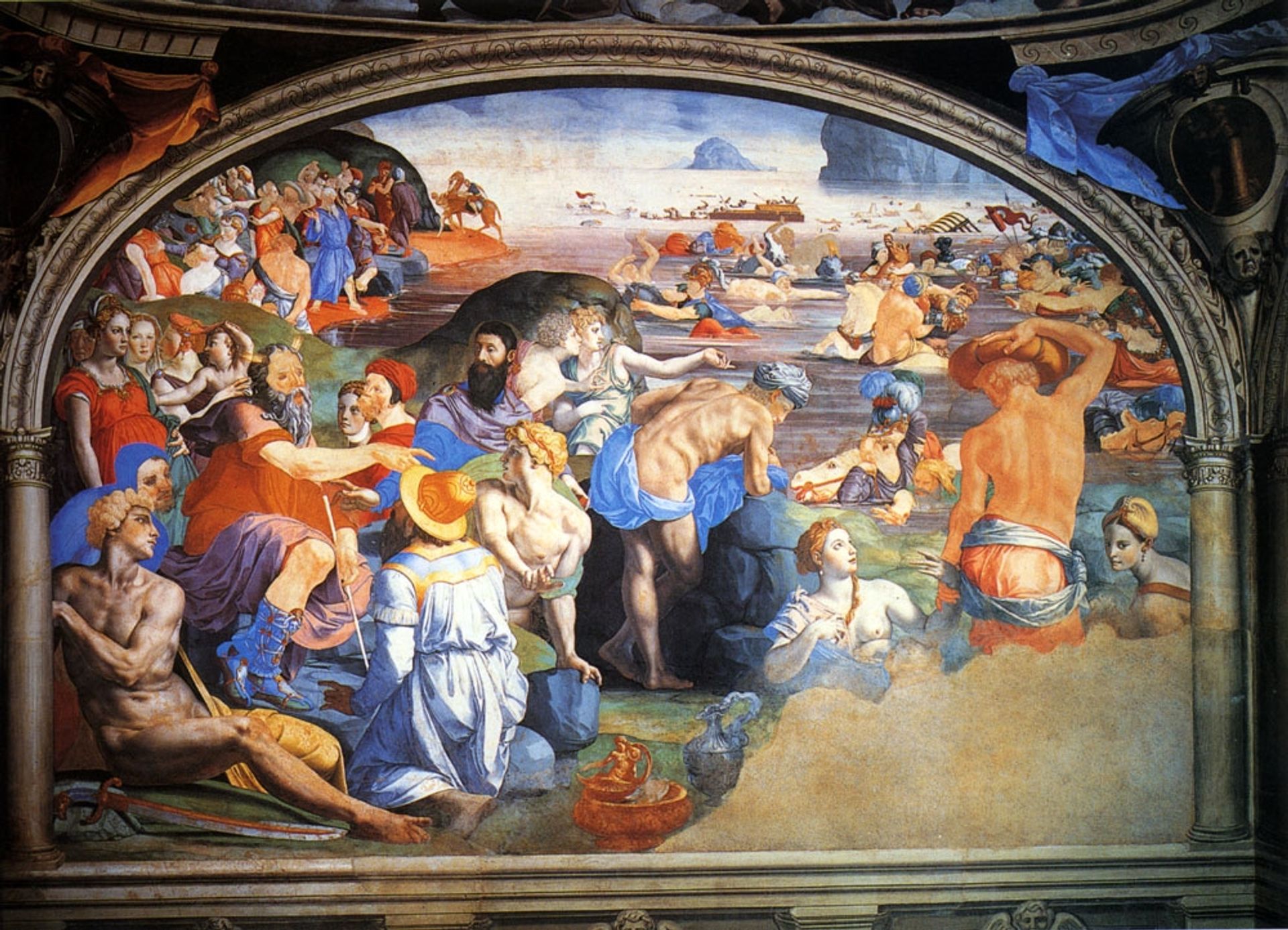 The Crossing of the Red Sea by Agnolo Bronzino