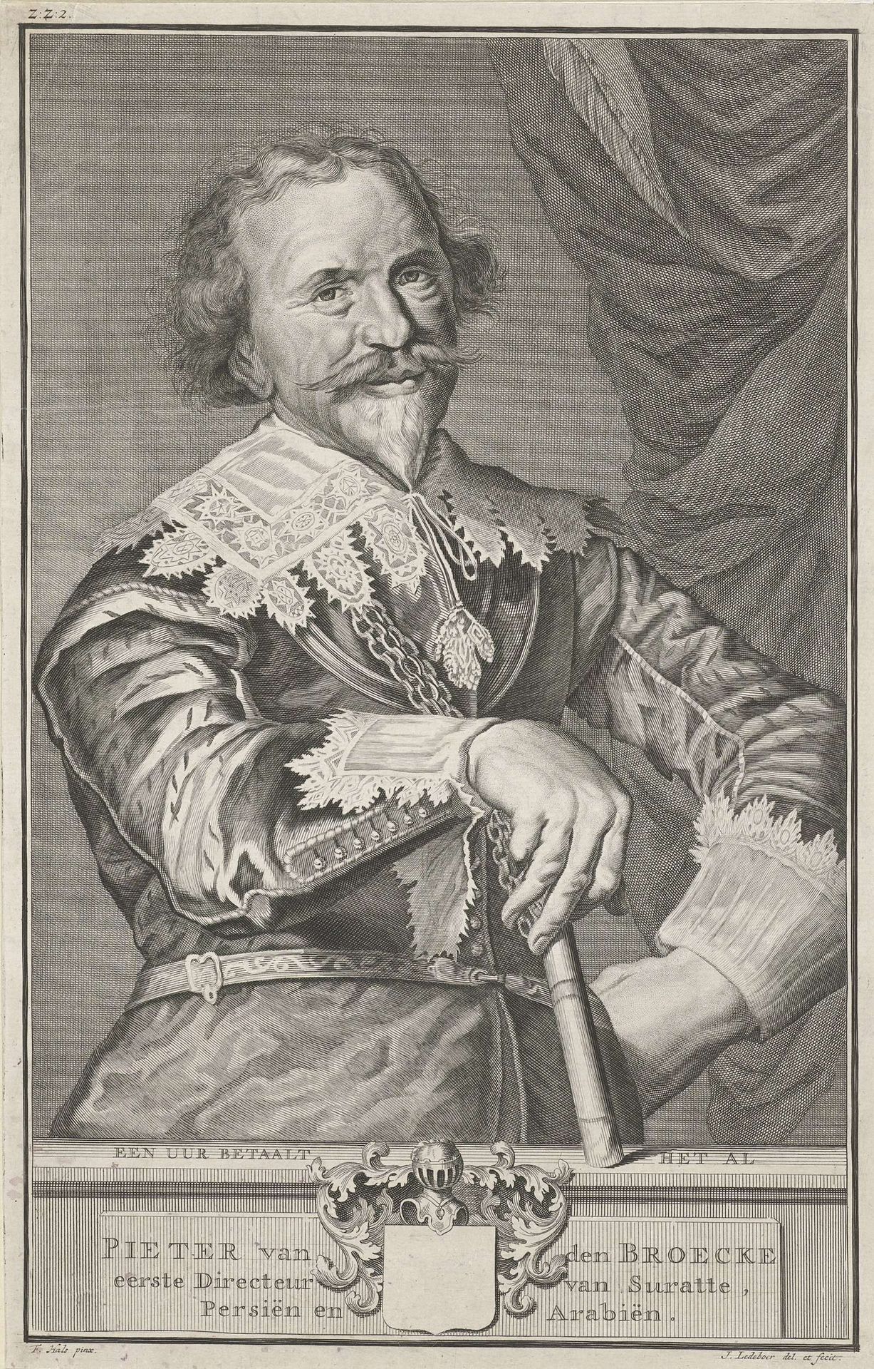Portret van Pieter van den Broecke by Isaac Ledeboer