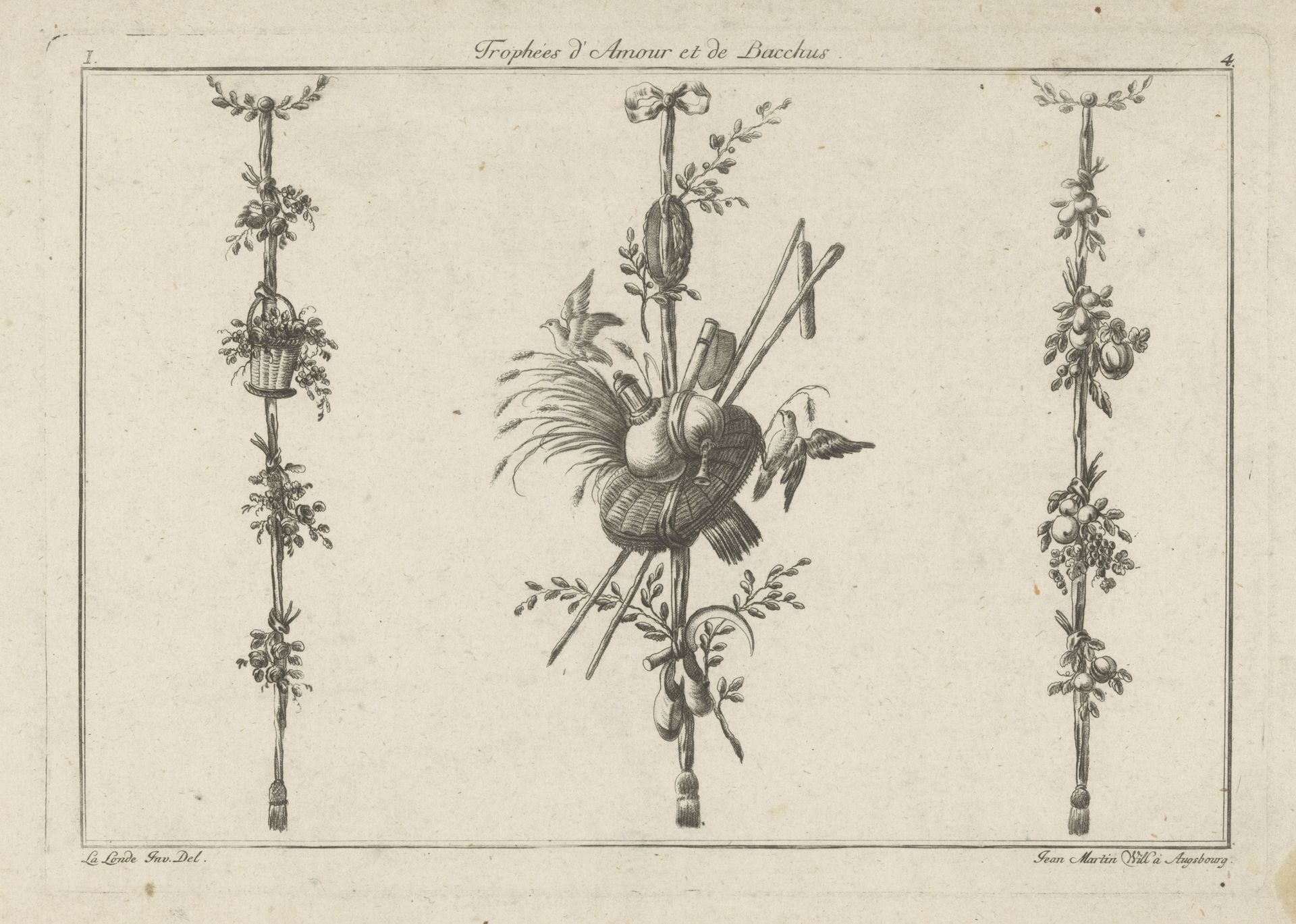 Trofee met doedelzak en duiven by Anonymous