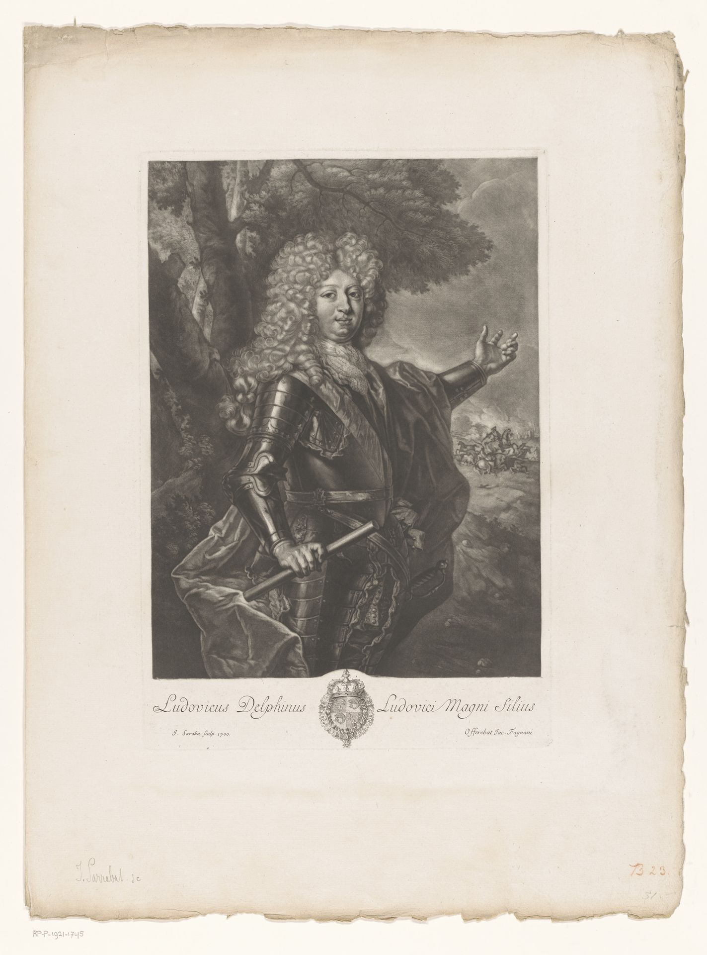 Lodewijk dauphin van Frankrijk by Isaac Sarrabat