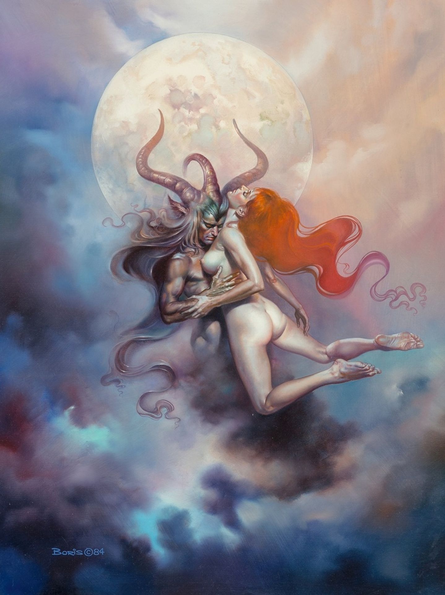 Full Moon, Mystic Places of Dawn, Septic Flesh vinyl cover by Boris Vallejo