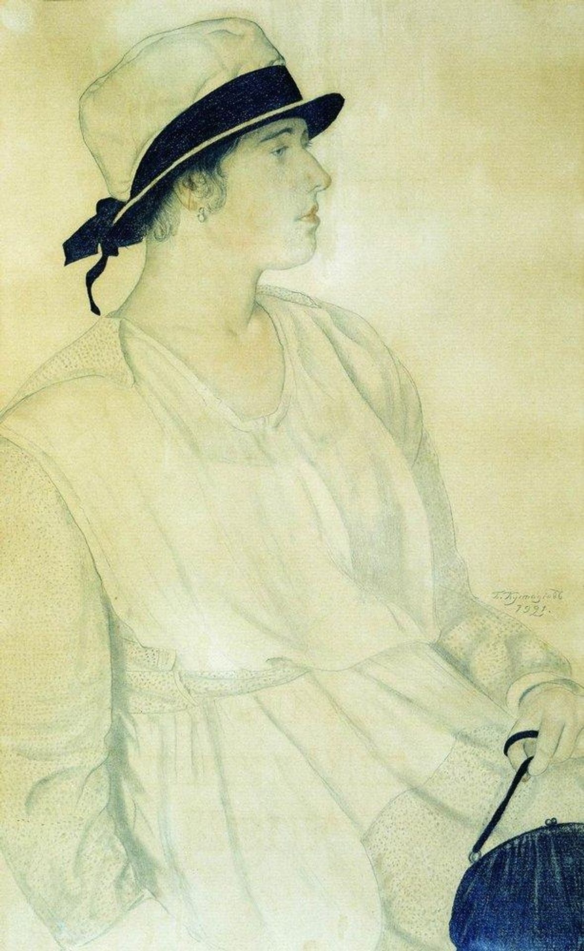 Portrait of Shishanovskaya by Boris Kustodiev