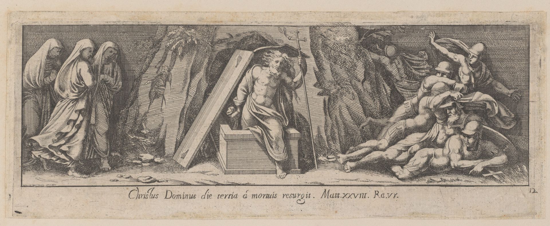 Plate 12: The Resurrection, after a lost fresco in the basamento of Bay 13 of the Vatican Loggia by Pietro Santi Bartoli