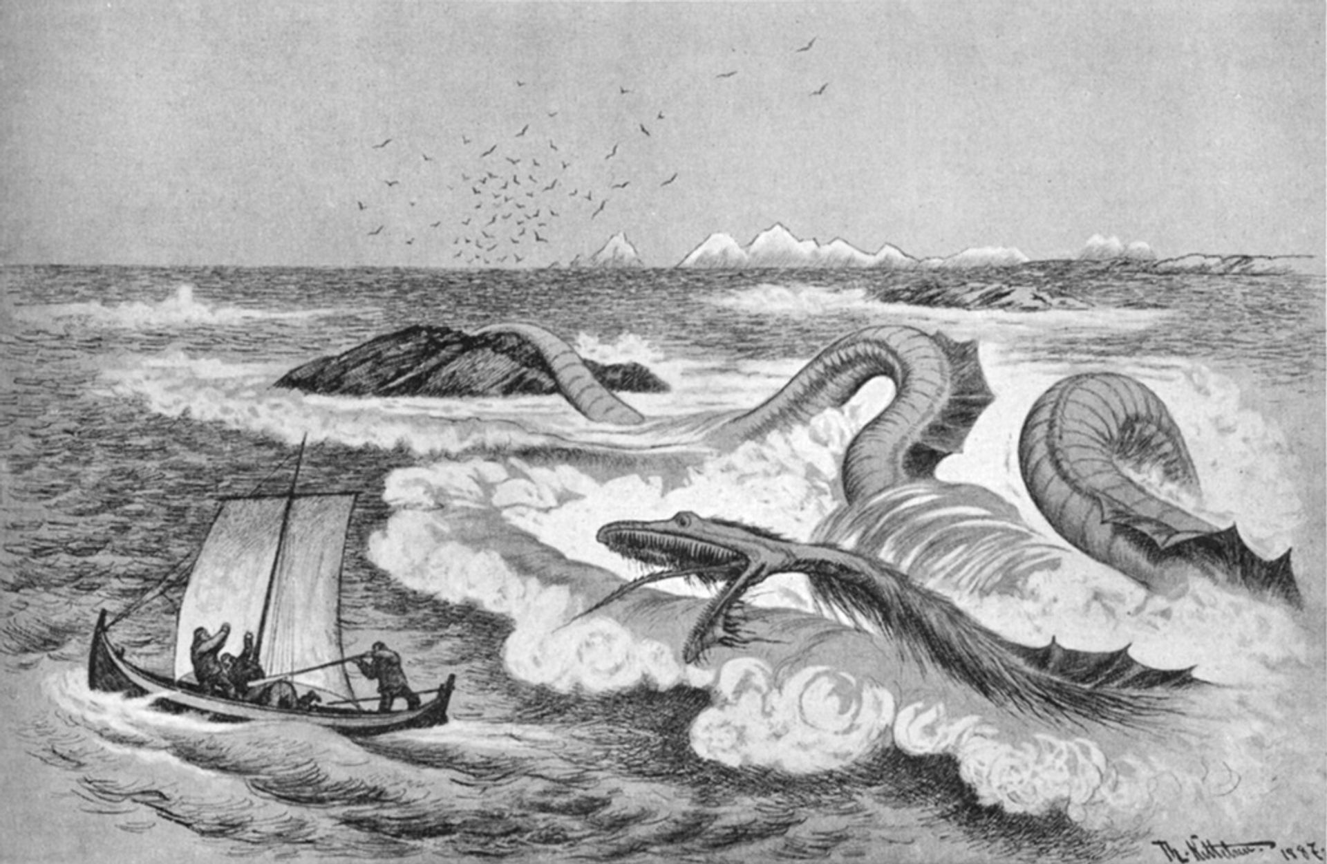 Sea Serpent by Theodor Severin Kittelsen
