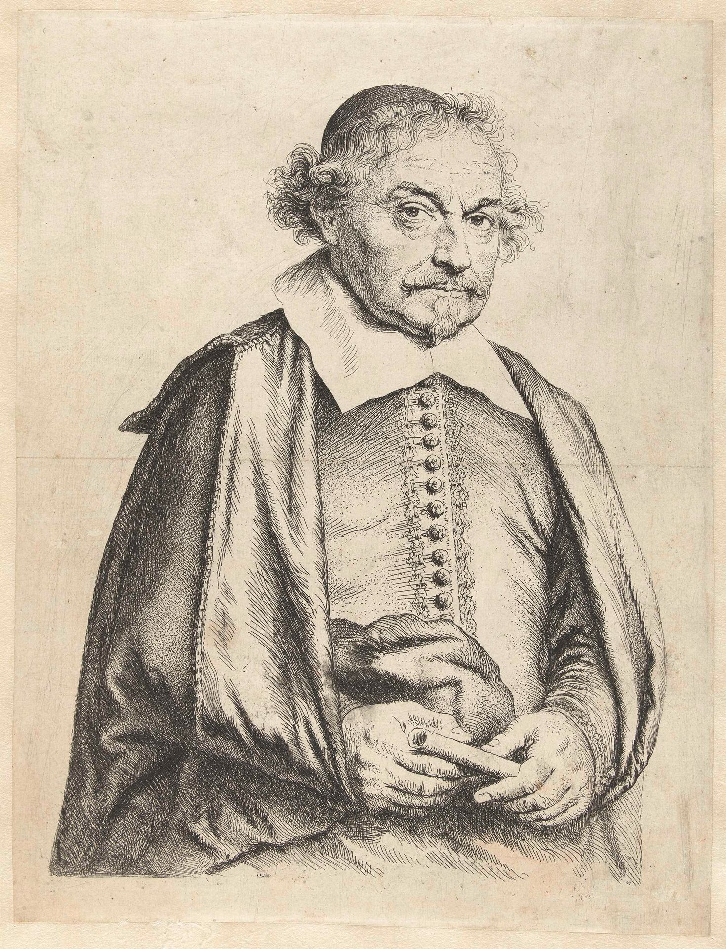 Portret van Joost van den Vondel by Jan Lievens