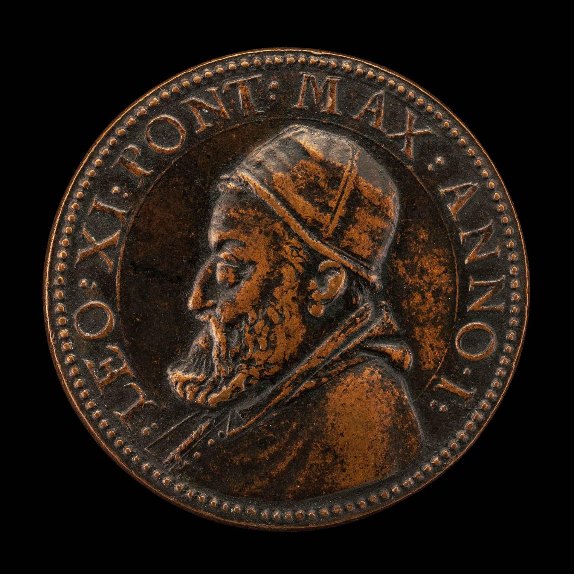 Leo XI (Alessandro Ottaviano de' Medici, 1535-1605), Pope 1605 [obverse] by Giorgio Rancetti