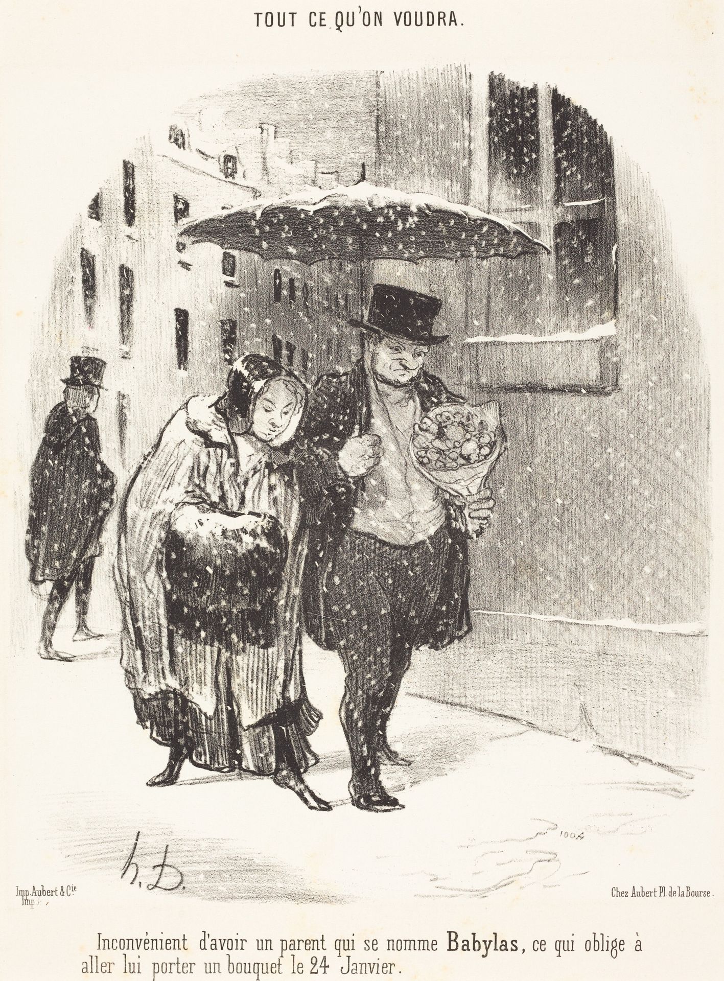 Inconvénient d'avoir un parent qui se nomme Babylas... by Honoré Daumier
